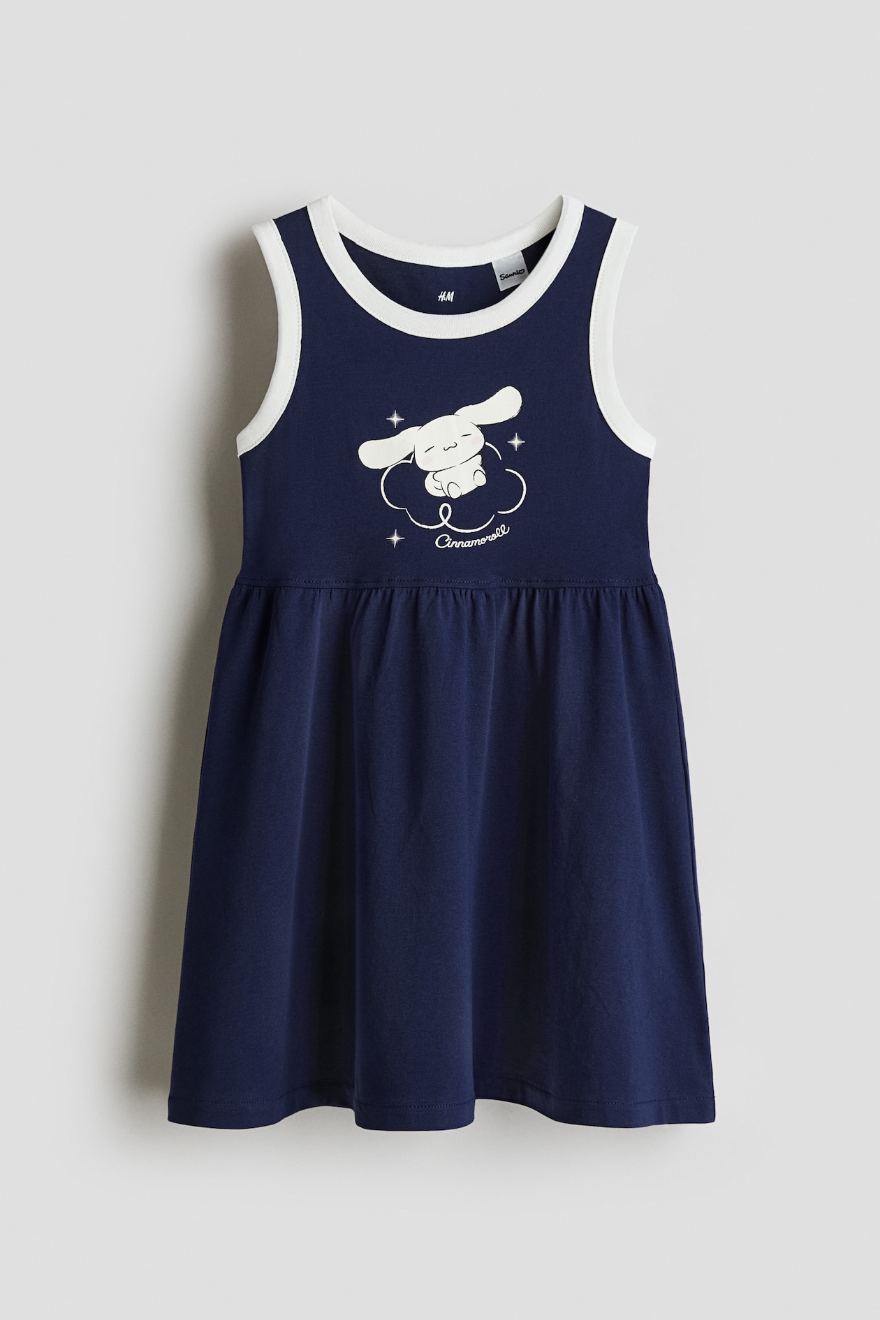 Printed cotton jersey dress Navy blue/Cinnamoroll Kids H&M SG