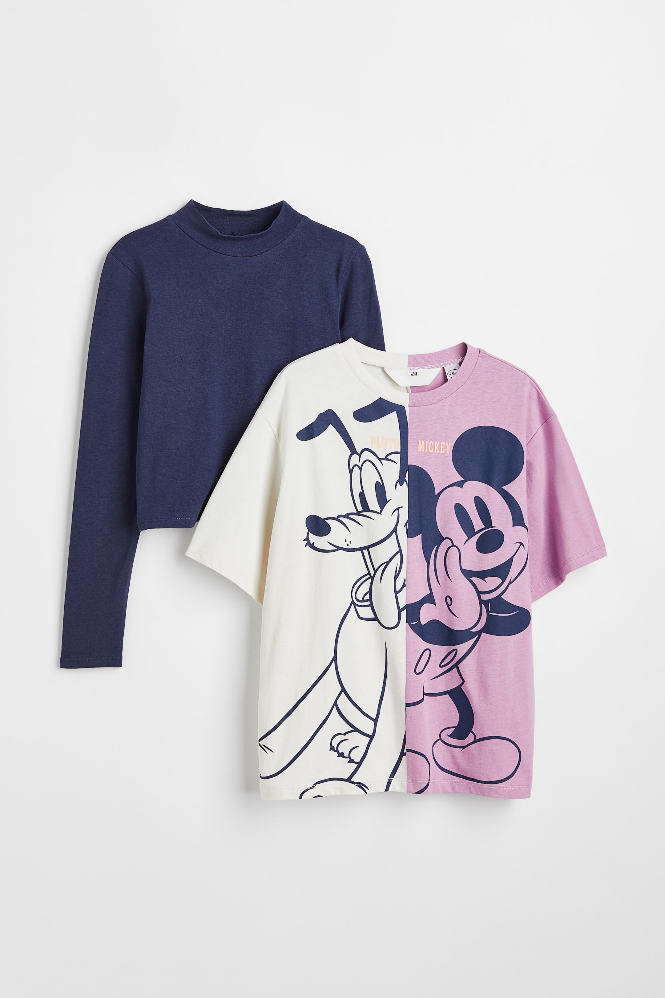 View larger image: 2-pack jersey tops - Light purple/Mickey Mouse - Kids | H&M IN 1