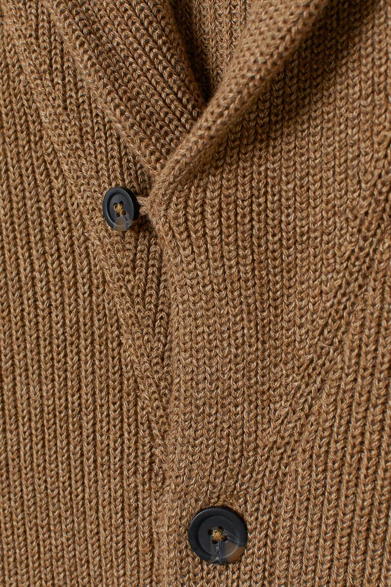 Mens Cardigan Camel Hair Shawl Collar Cardigan Shawl-collar