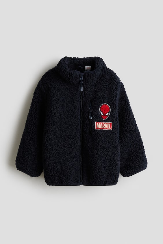 Детские куртки H&M Appliquéd Teddy Fleece Jacket