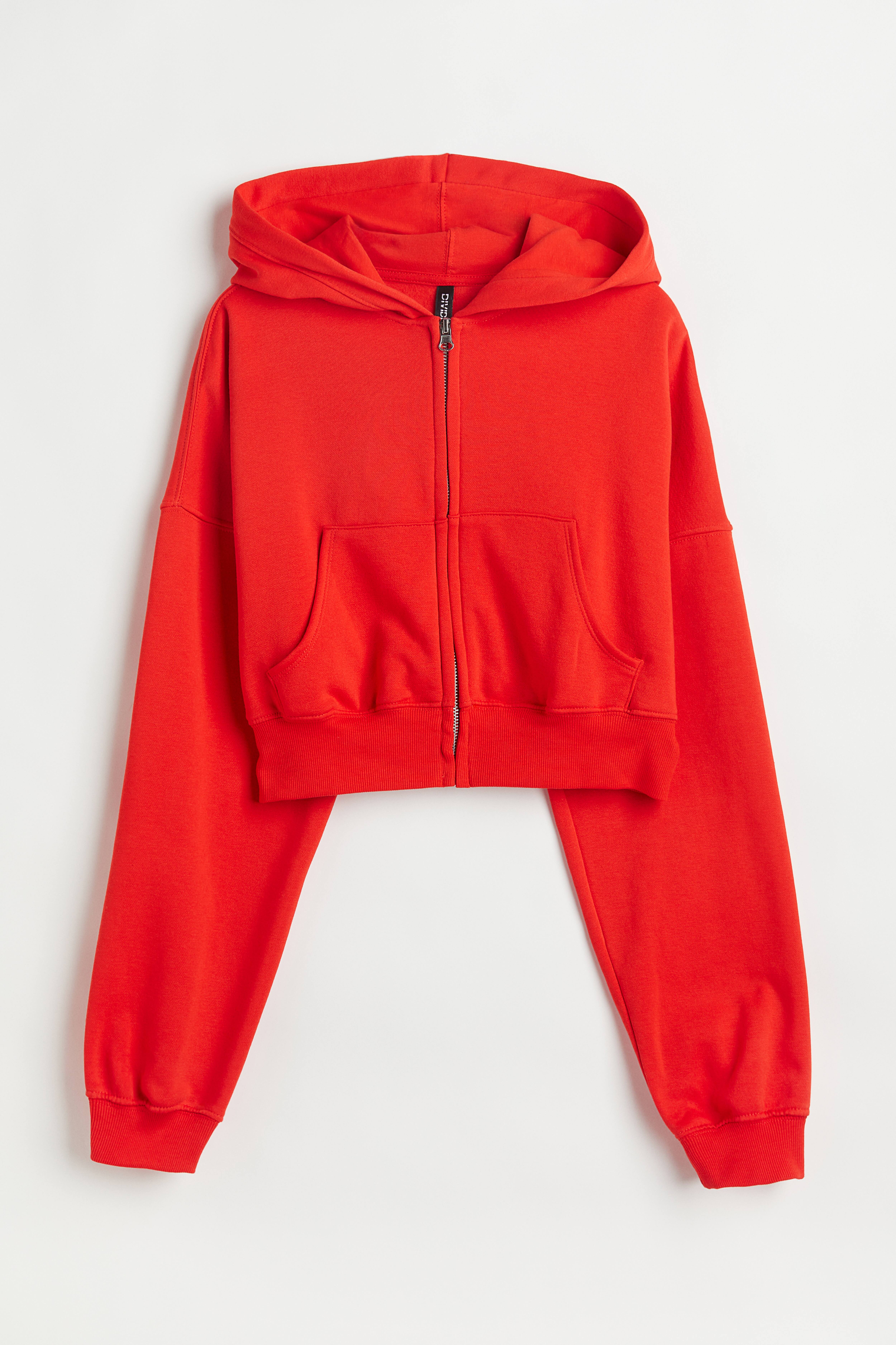 Crop hoodie red hotsell