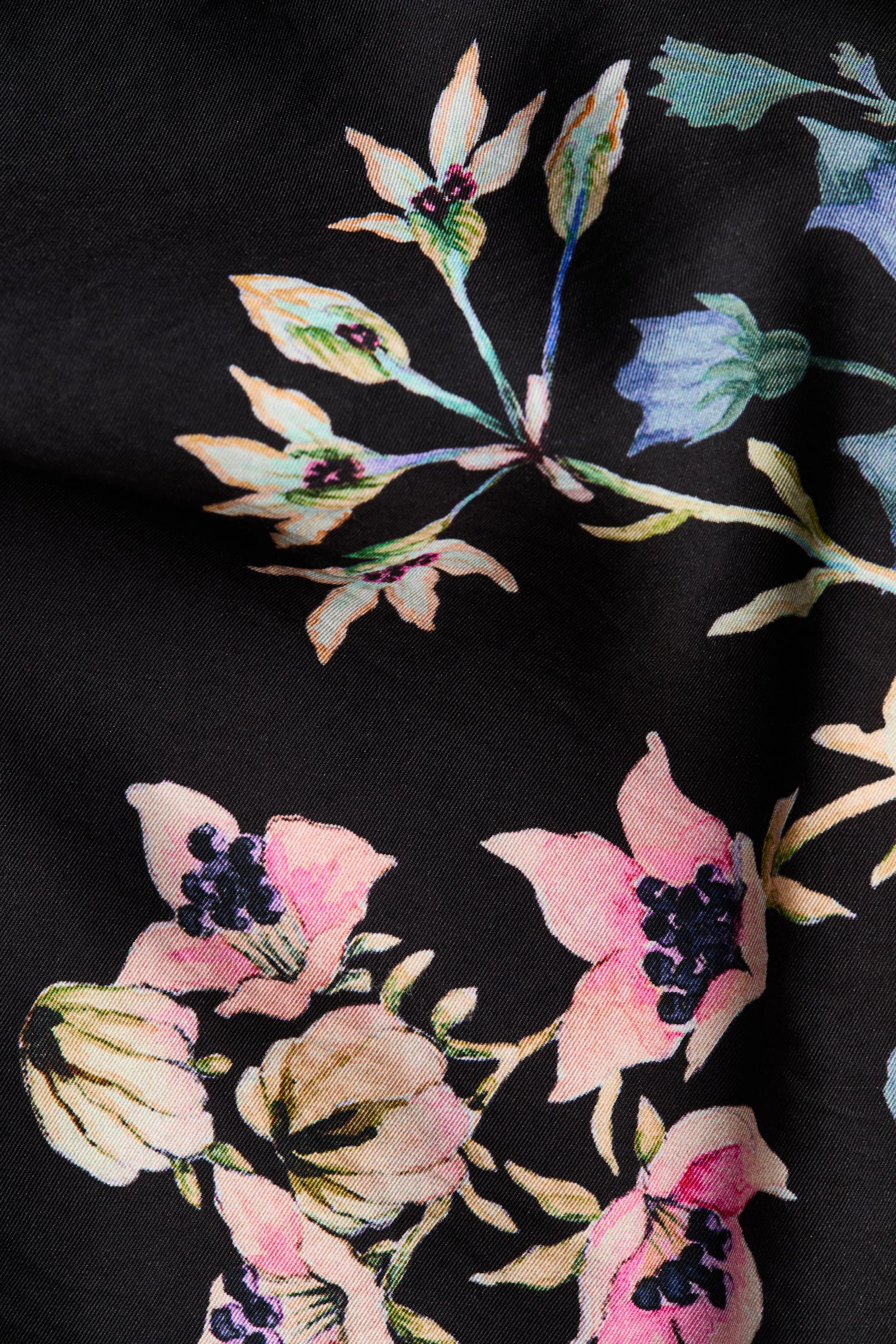 Casual Wrap Jacket - Black/floral - 4