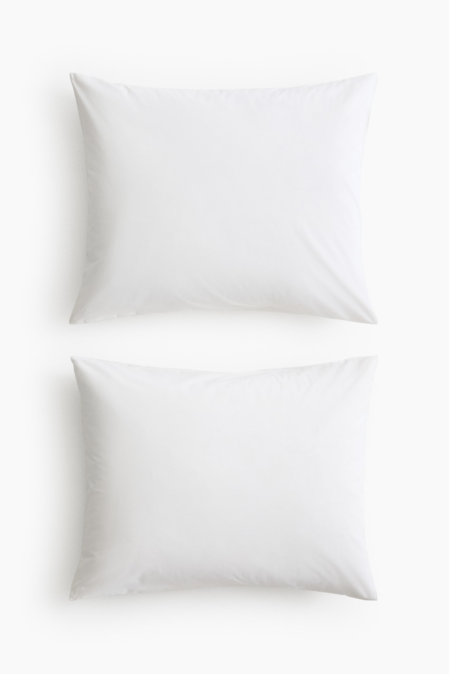 2-pack cotton pillowcases - White/Mole/Dark brown/Light beige - 1