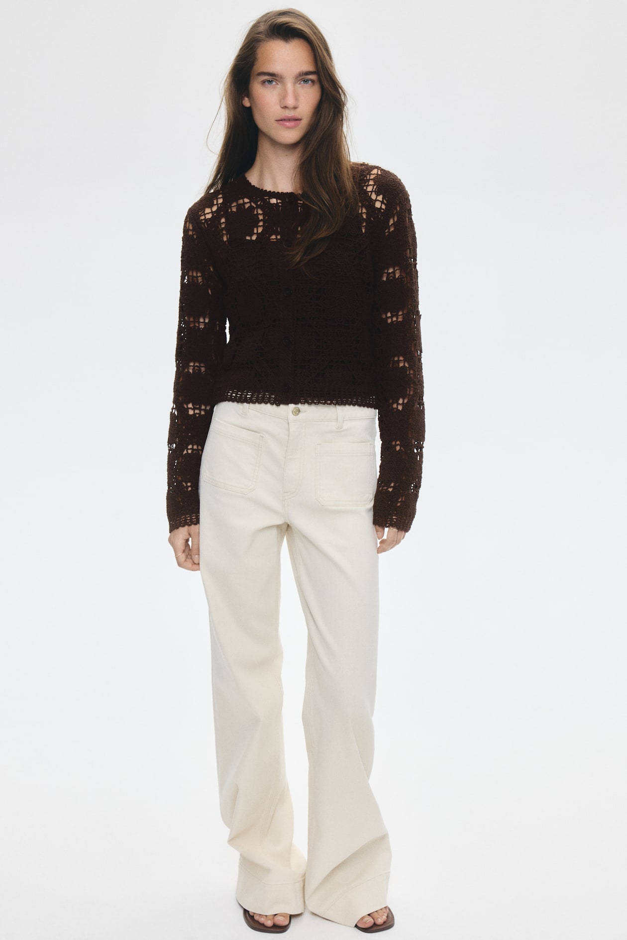 Crochet-Look Cardigan - image 5