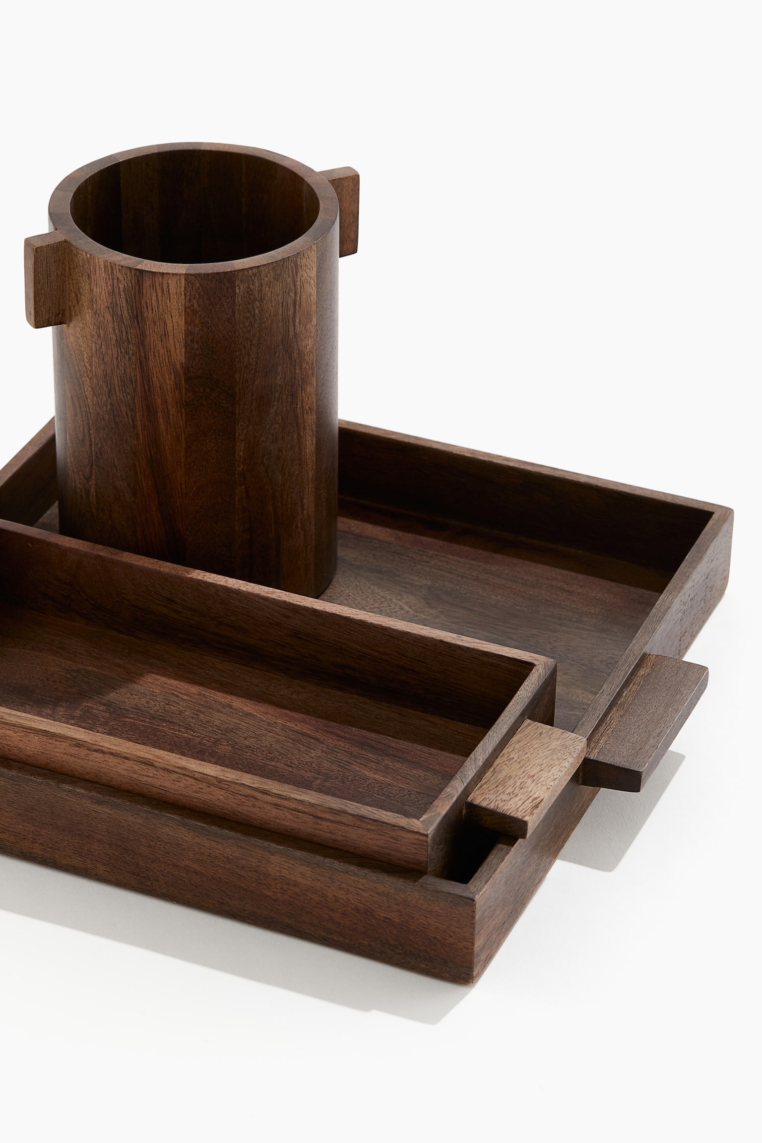 Mango wood tray - Dark brown - 2