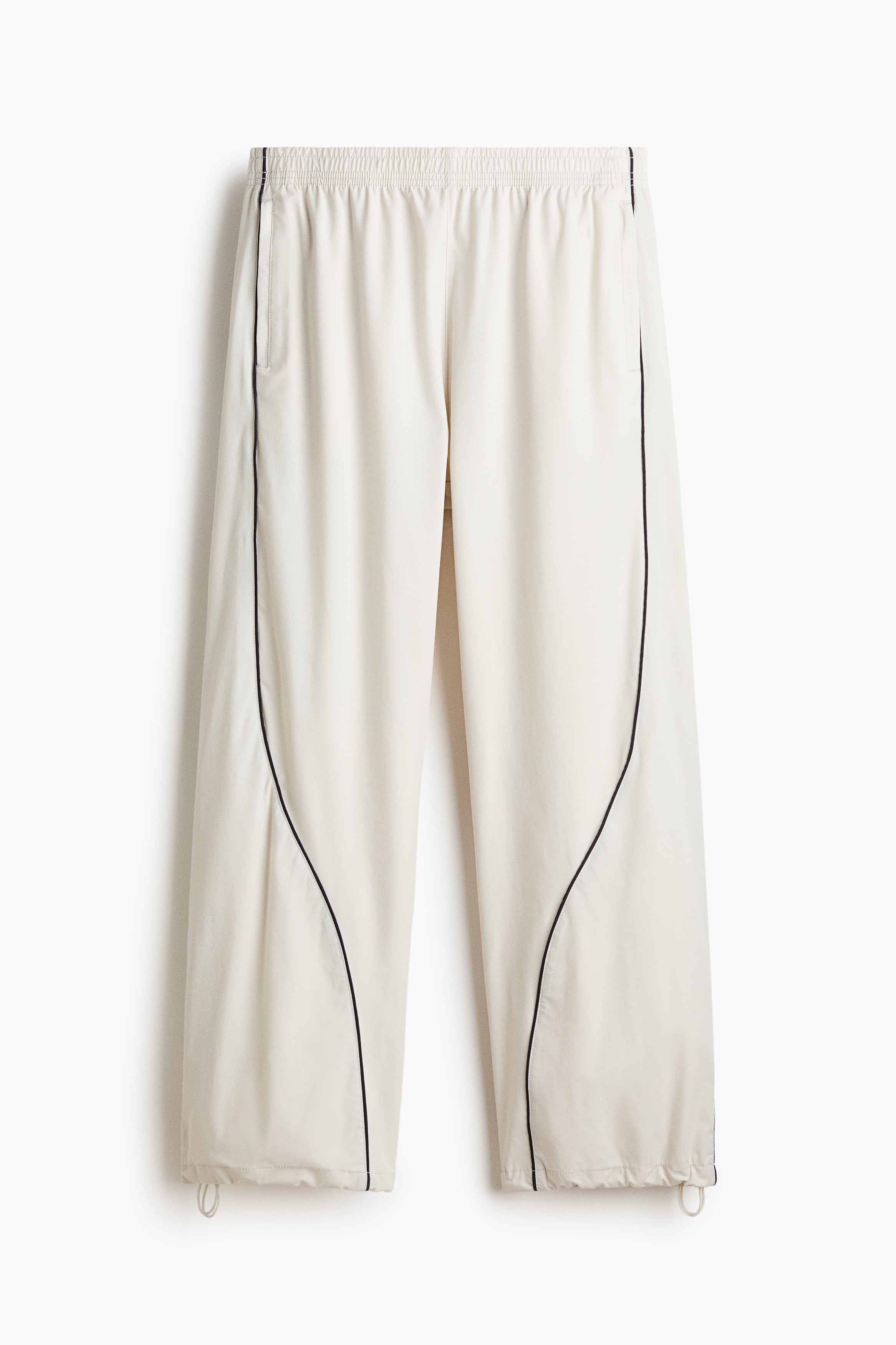 Relaxed-Fit Track Pants - Light beige/Black/Light gray