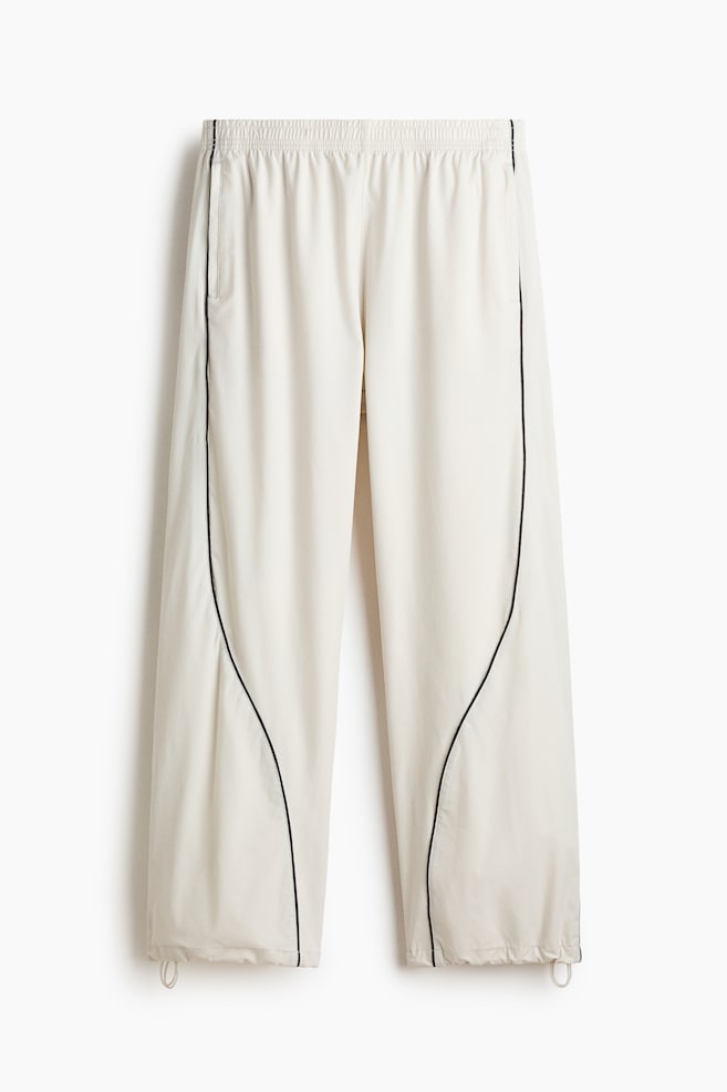 Relaxed-Fit Track Pants - Light beige/Black/Light gray - 1