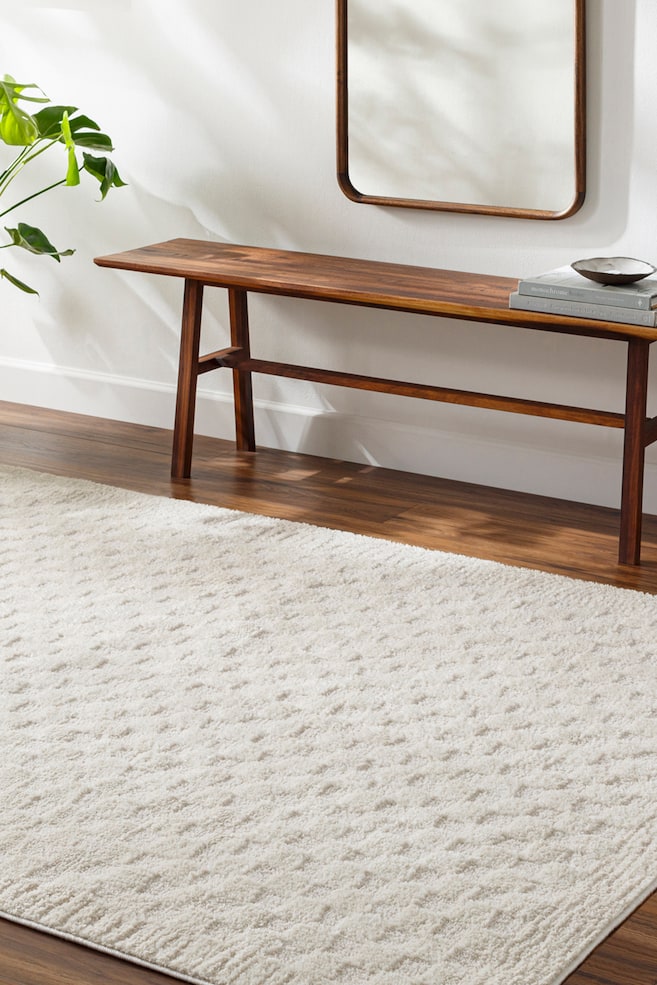 Freud Modern High Pile Checkboard Rug - Ivory/Brown - 1