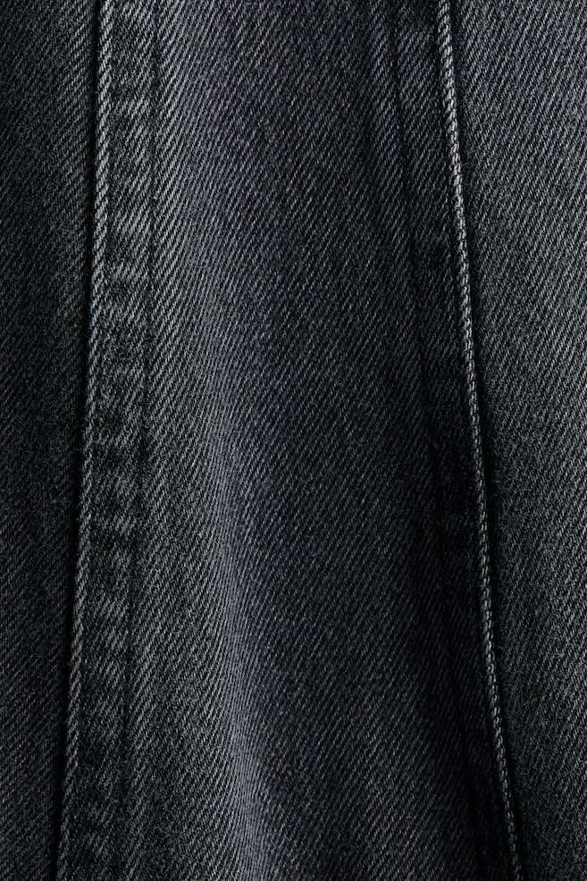 Vestido denim con falda acampanada - Gris denim - 6