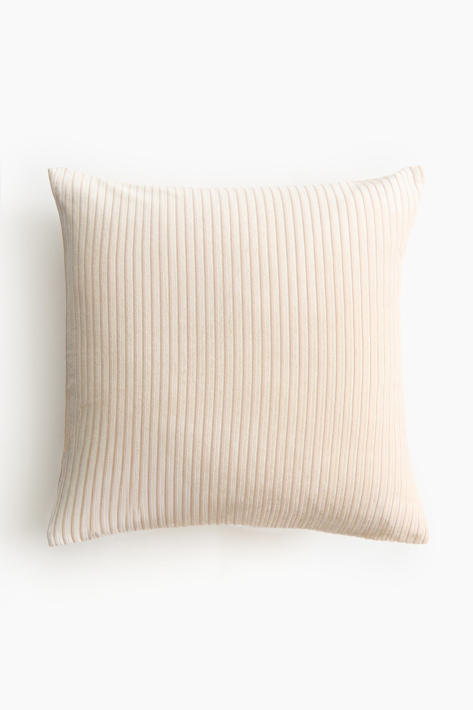 Corduroy cushion cover - Cream/Light khaki green - 1