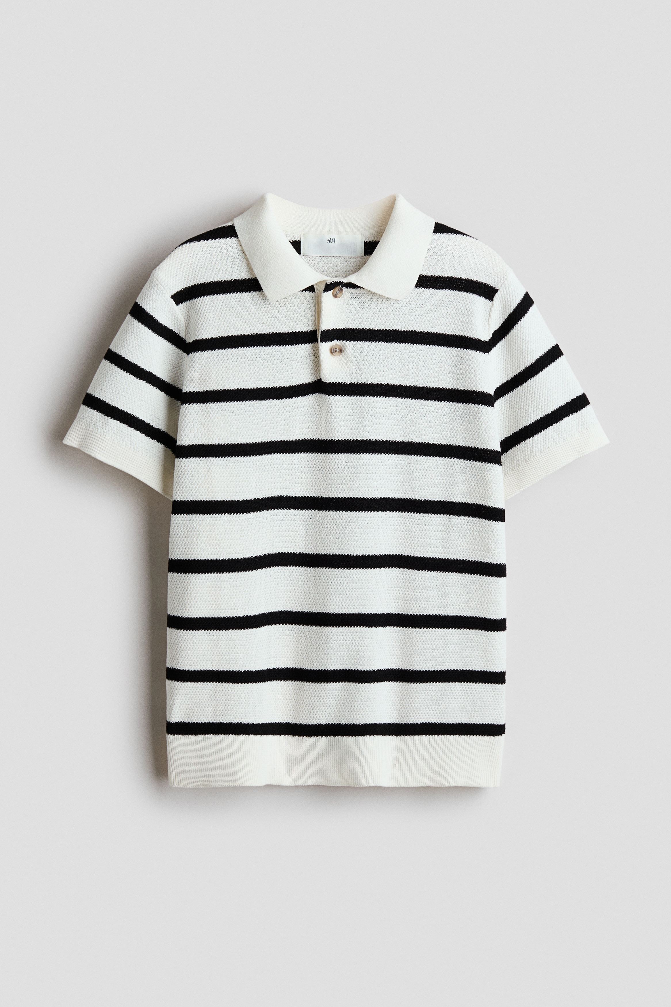 Vaffelstrikket poloshirt