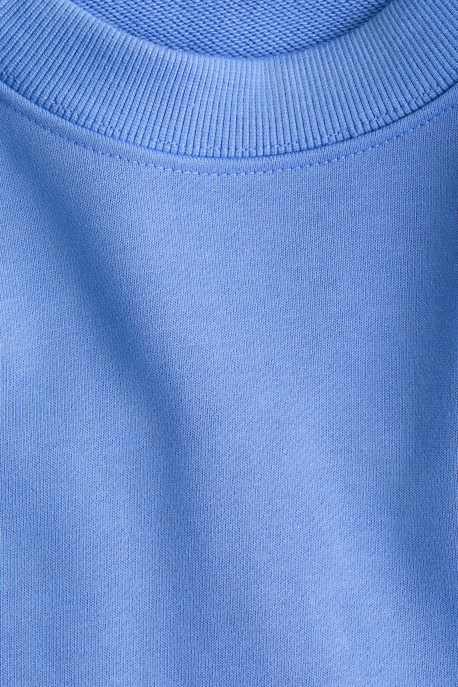 Oversized cotton sweatshirt-Blue - 6