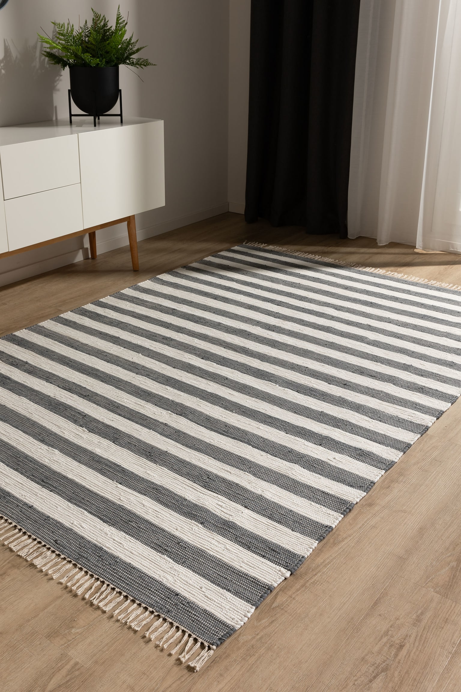 Tapis Tom - Gris/blanc/Bleu Foncé/Blanc/Noir & Blanc - 2