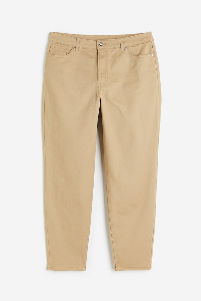 H&M+ Mom Loose Fit Twill trousers - Beige/Black/Purple/White - 1