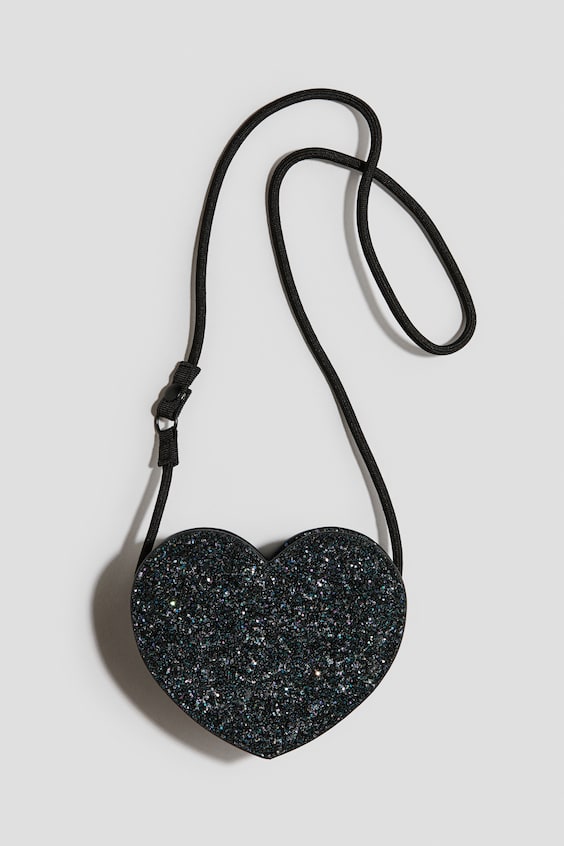Детская сумка H&M Heart-Shaped Crossbody, цвет: Чёрный