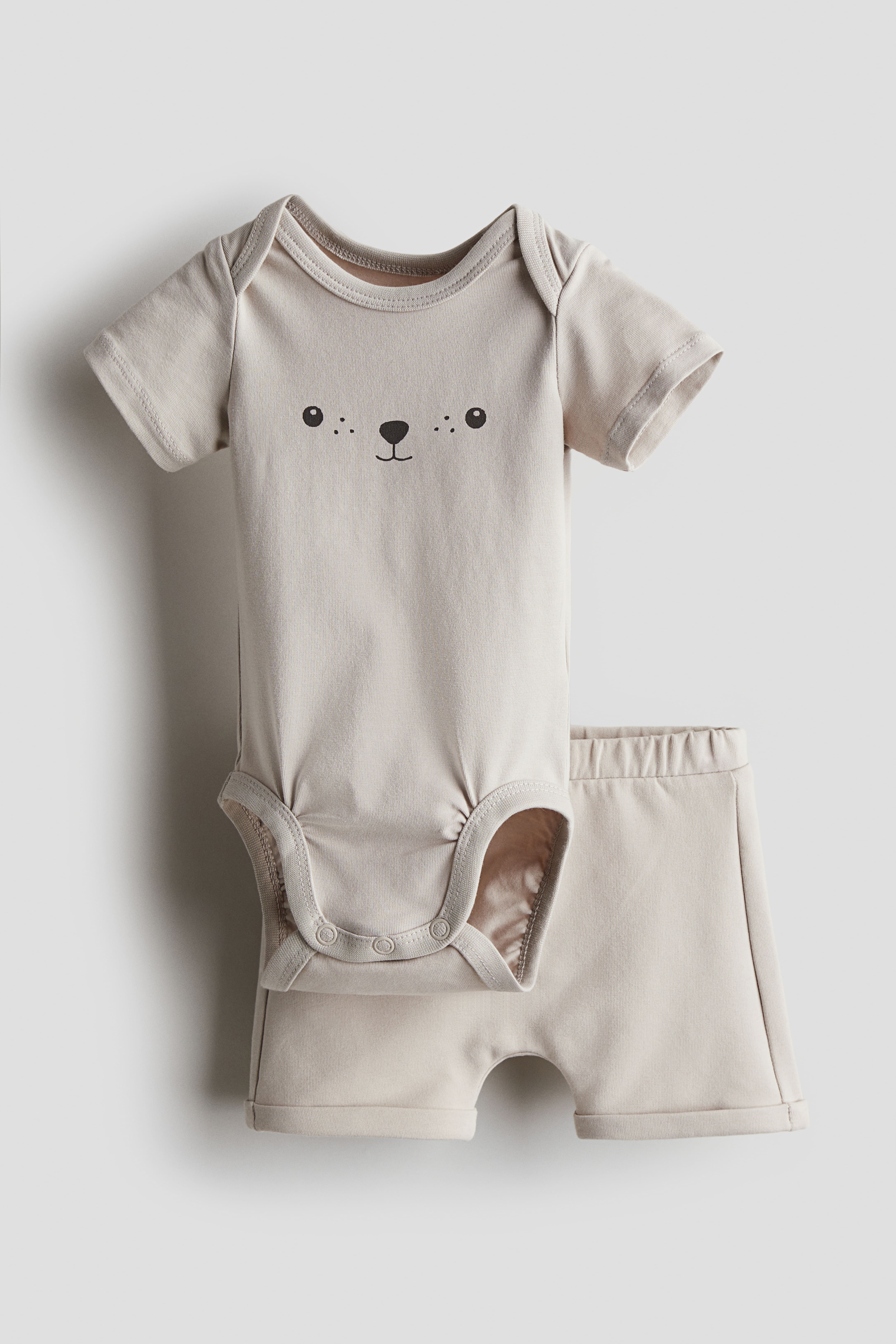 Brown 2 piece Cotton Set Size NB 1 2M H M