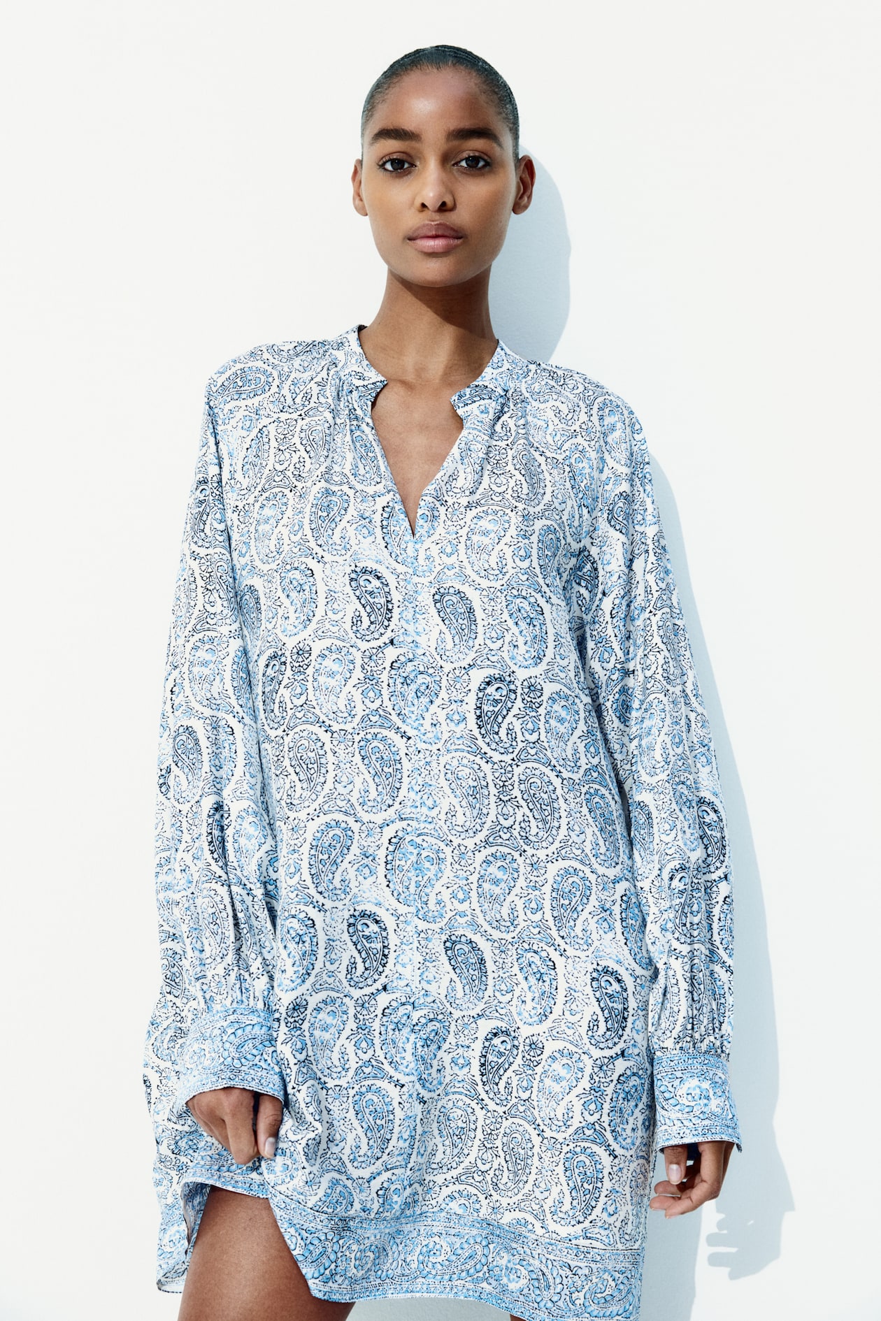 Tie-Belt Tunic Dress