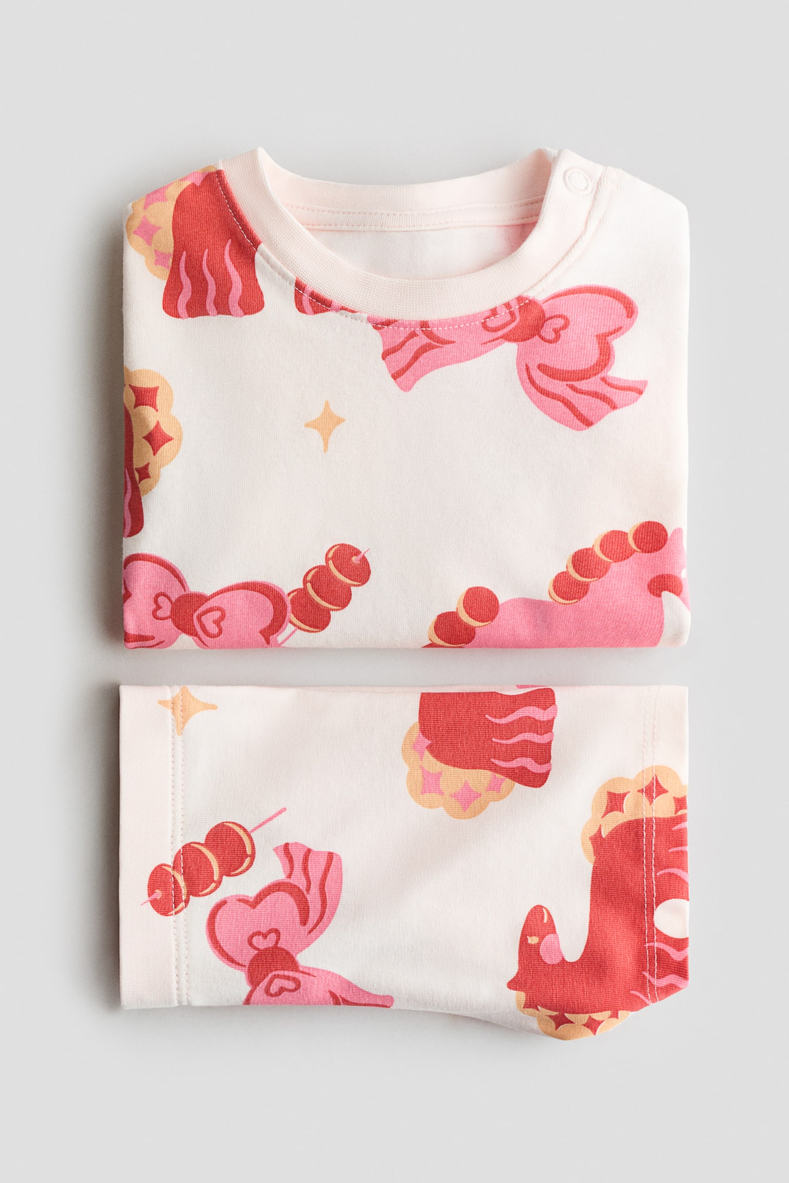 2-piece printed jersey set - Light pink/Horses/Red/Horses - 2