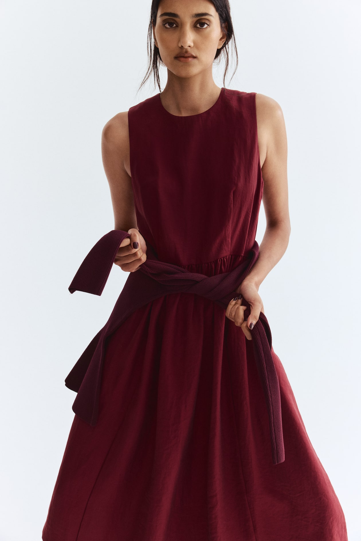 Sleeveless Twill Dress