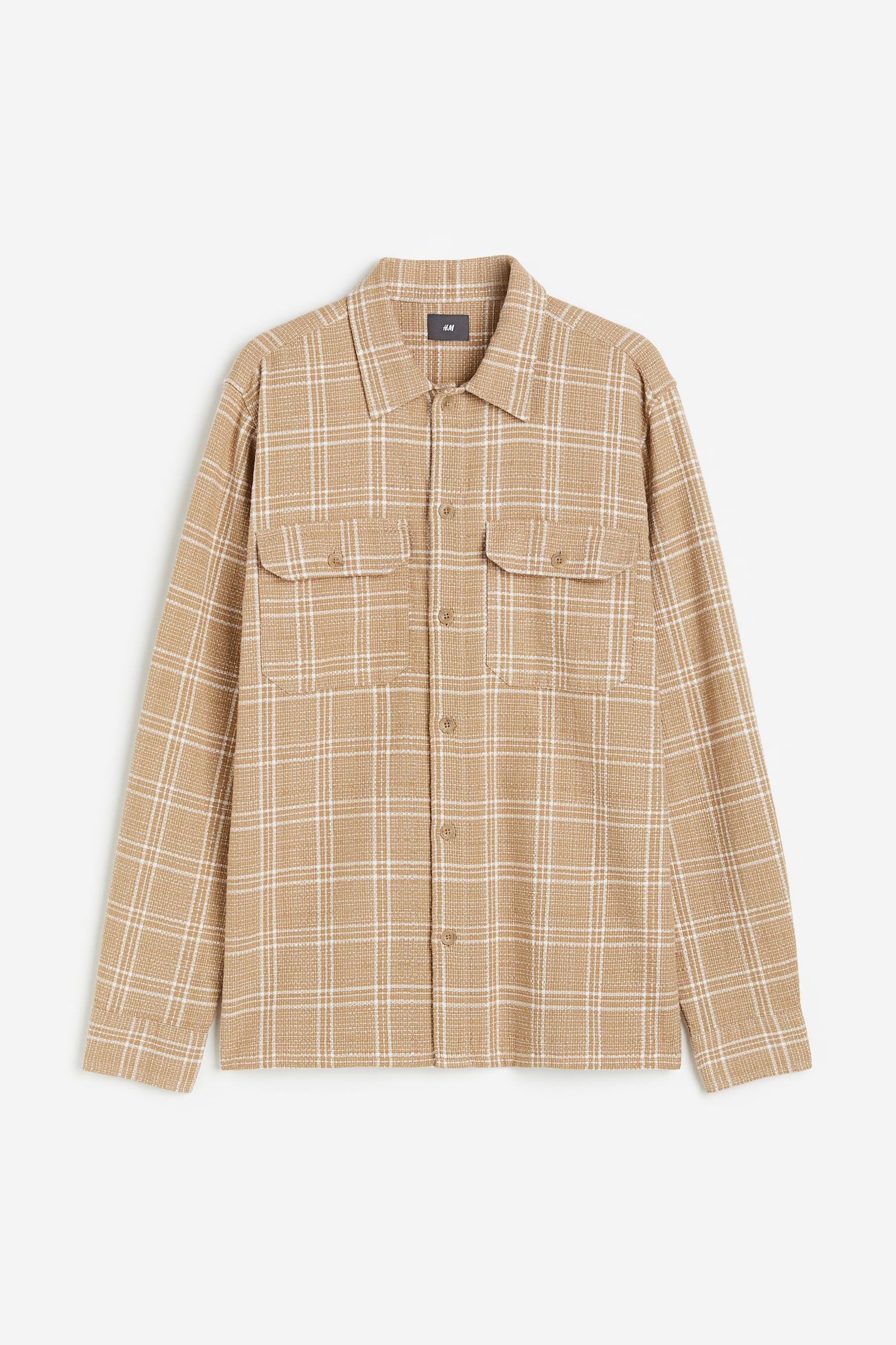 Regular Fit Overshirt - Beige/Checked - 1