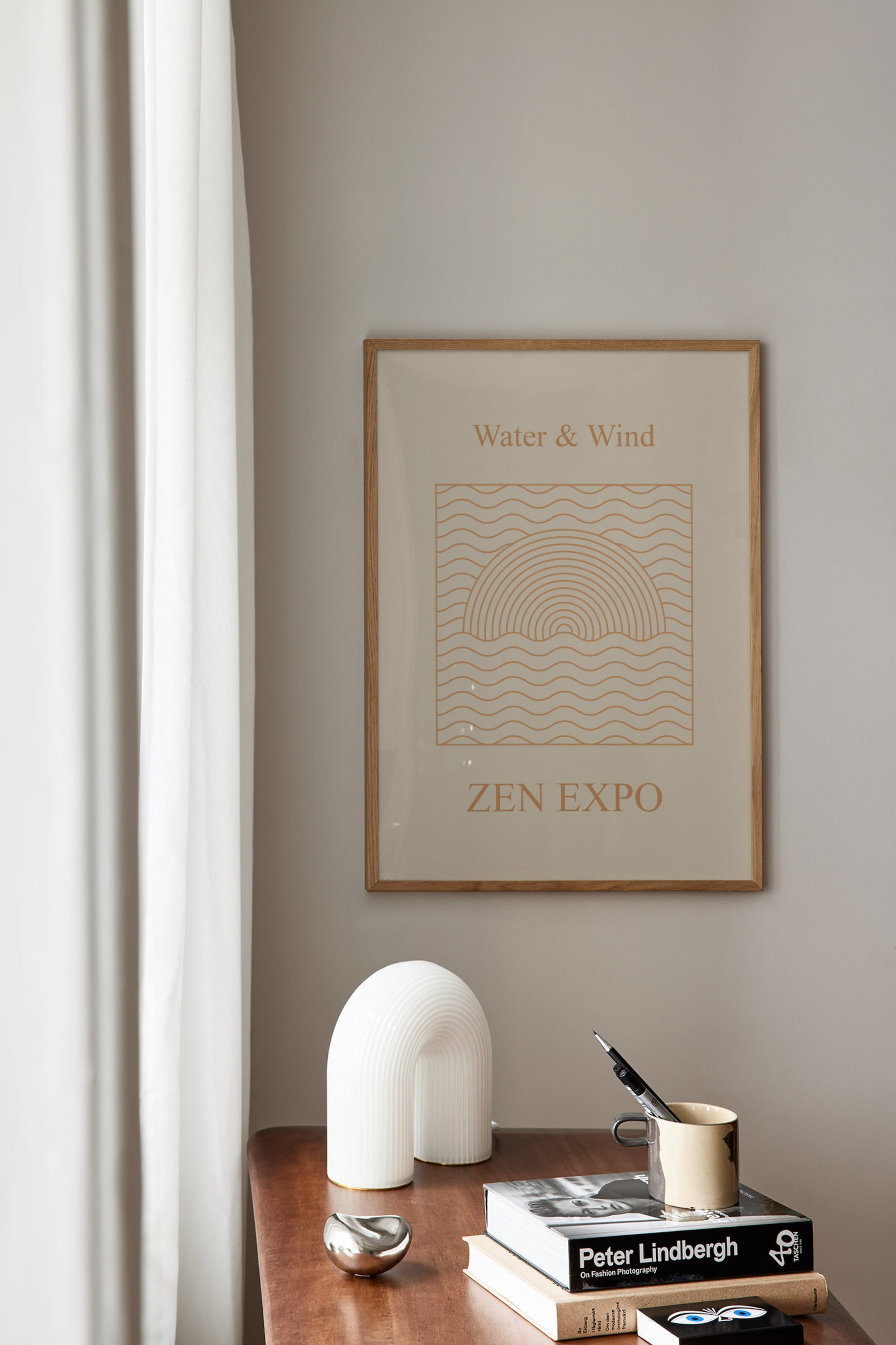Se større billede: Zen Meditation Beige Plakat - Beige - Postery - Home All | H&M DK 1