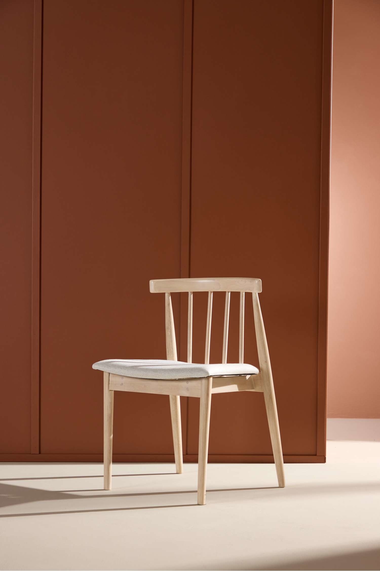 Chaise De Salle À Manger Flora, Lot De 2 - Bois D’hévéa, Blanchi