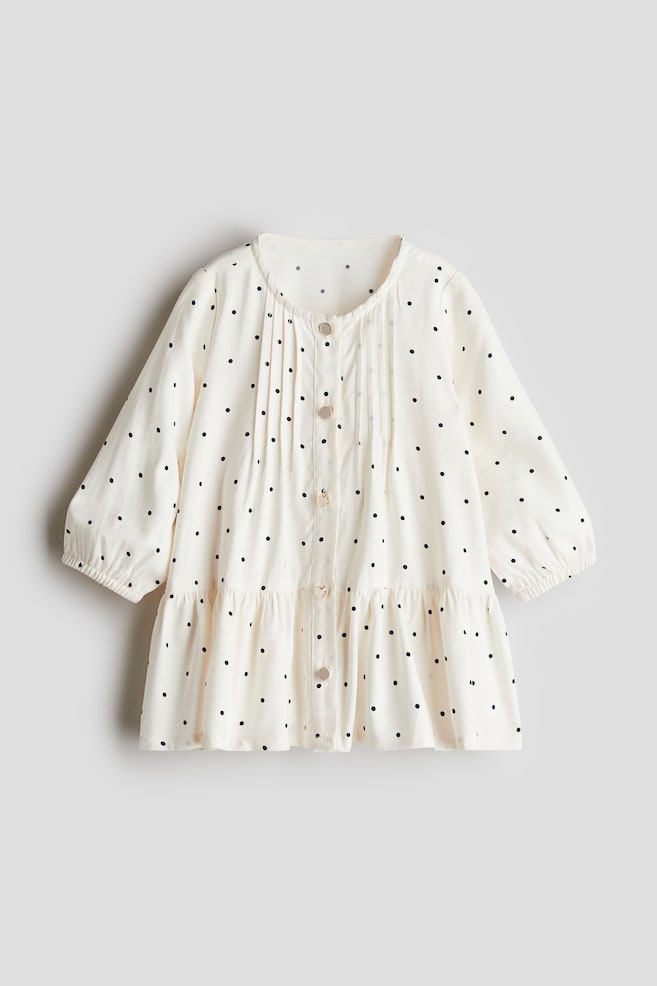 Patterned dress - White/Spotted - 1