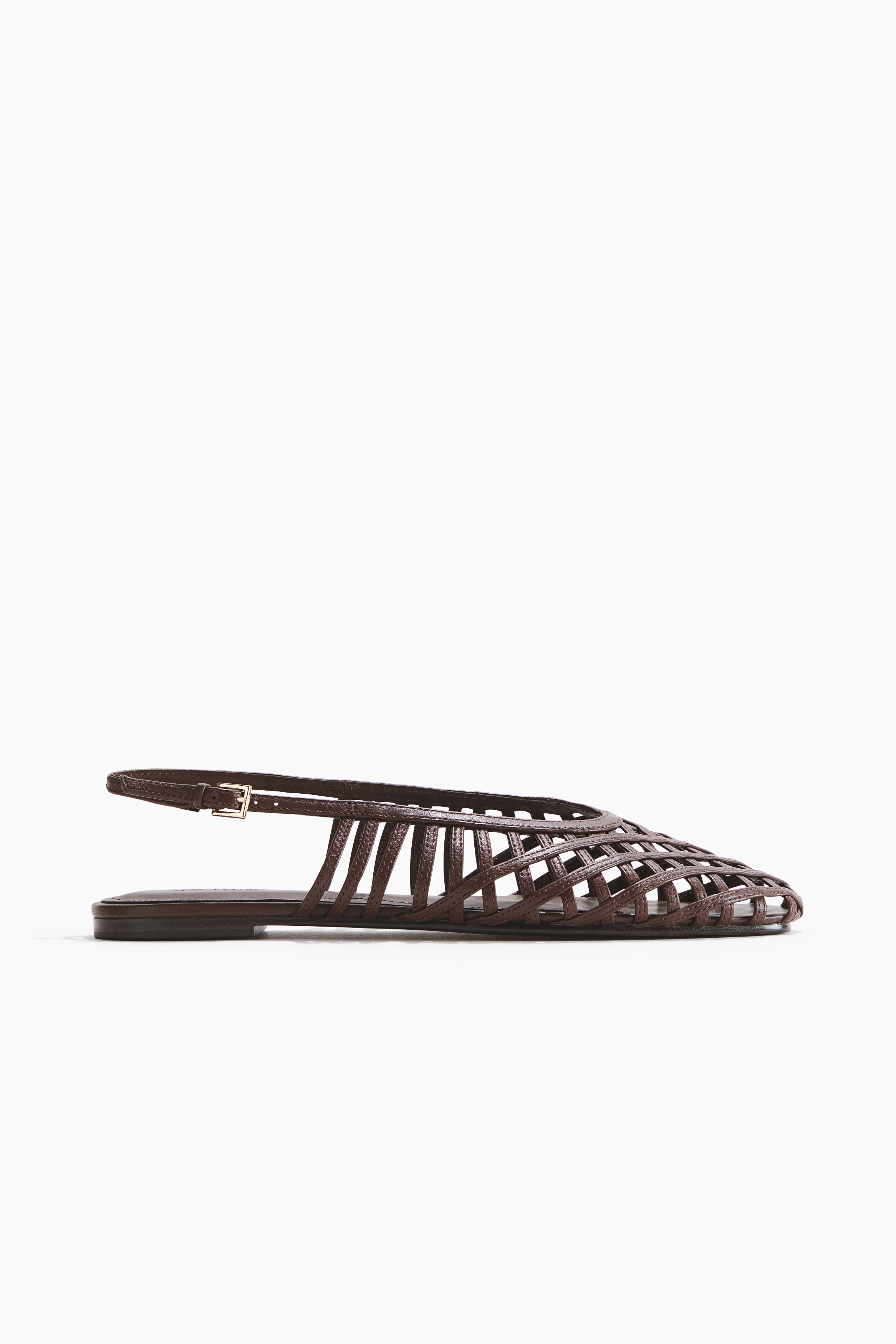 Leather slingbacks
