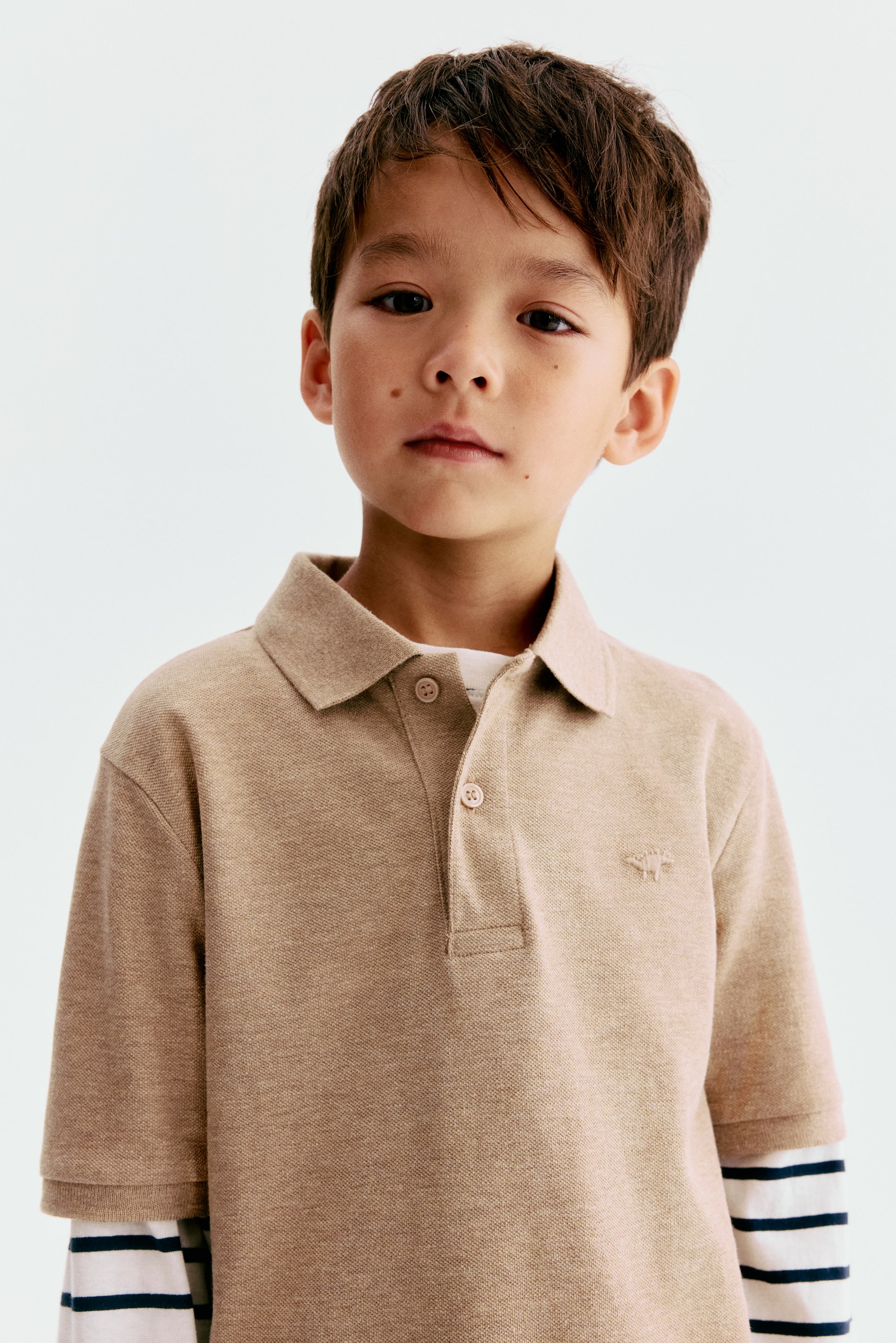 Детские рубашки H&M Embroidered-Motif Piqué Polo Shirt — фото 3