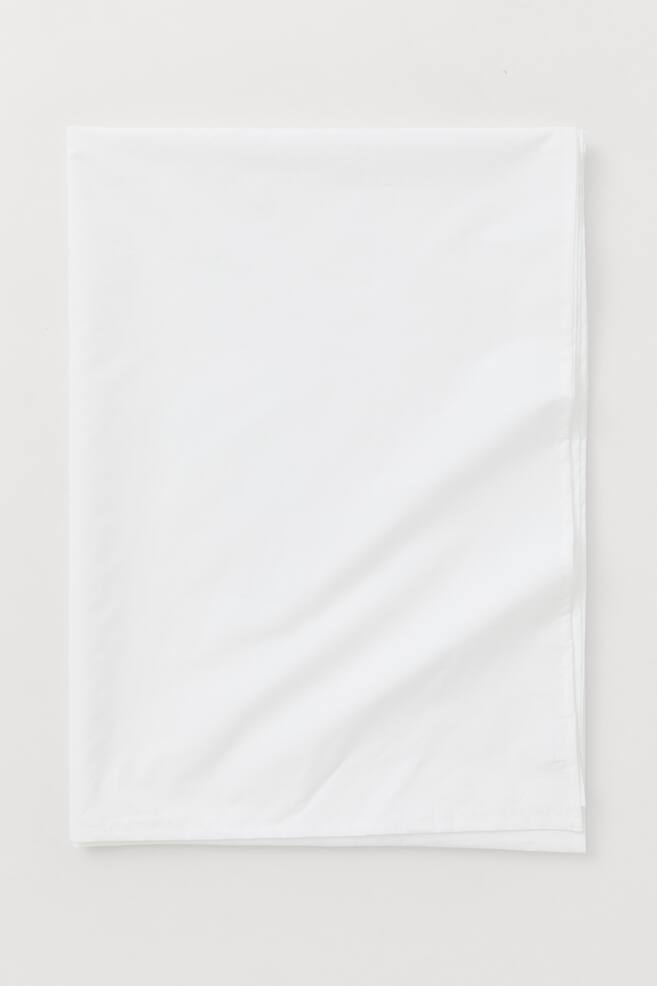Cotton percale undersheet - White - 1