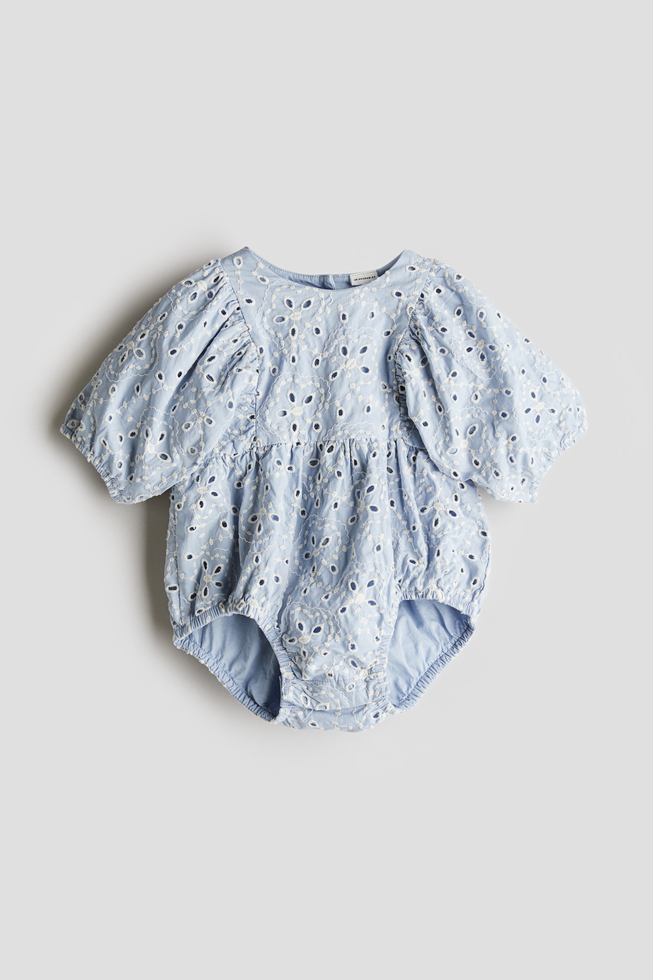 Eyelet Embroidered Romper Suit