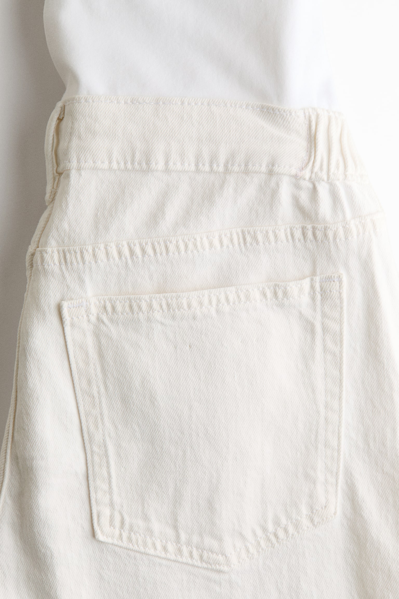 MAMA Wide jeans - לבן - 3