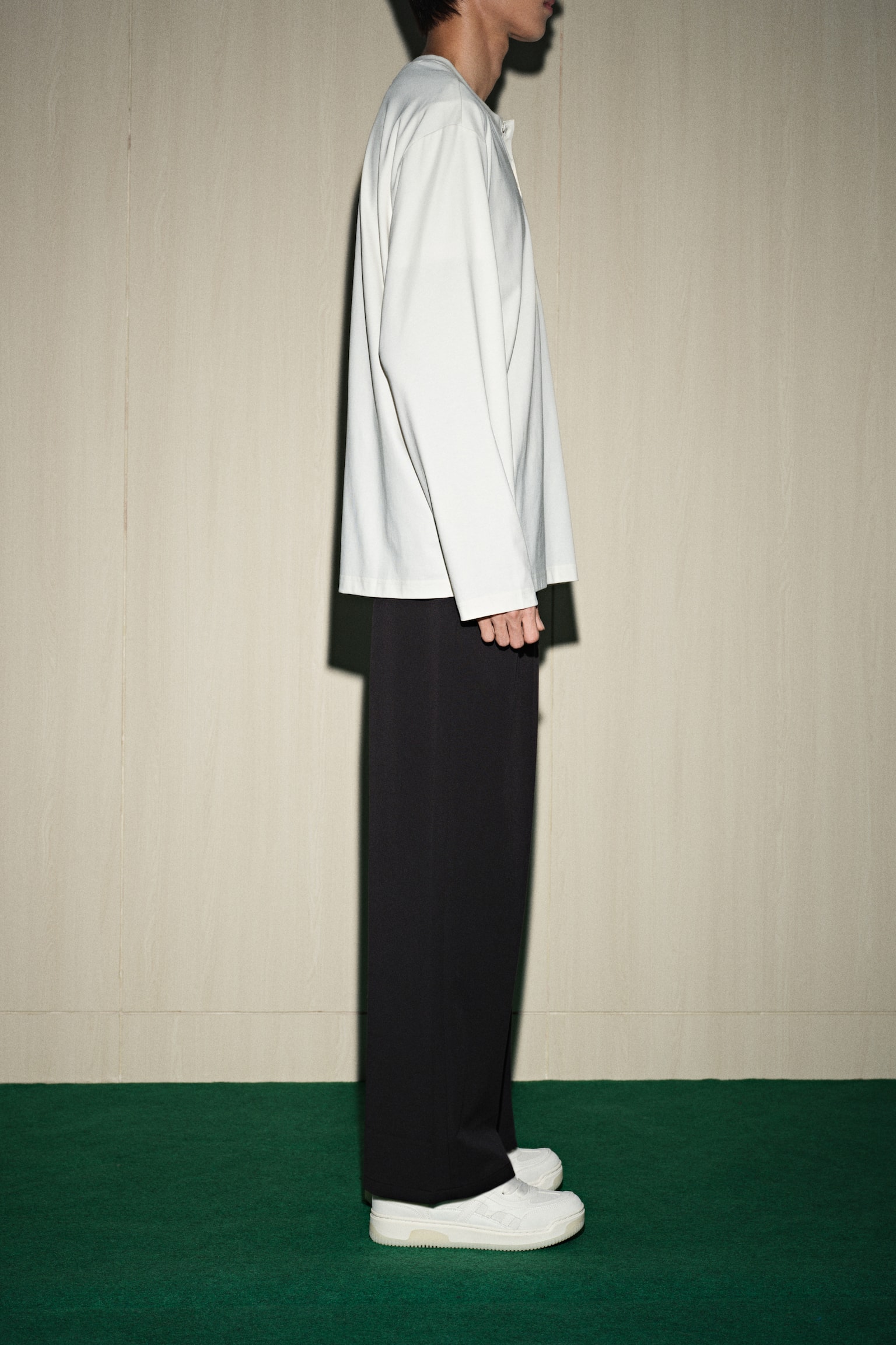 寬鬆長褲 - 黑色/灰色 - 4