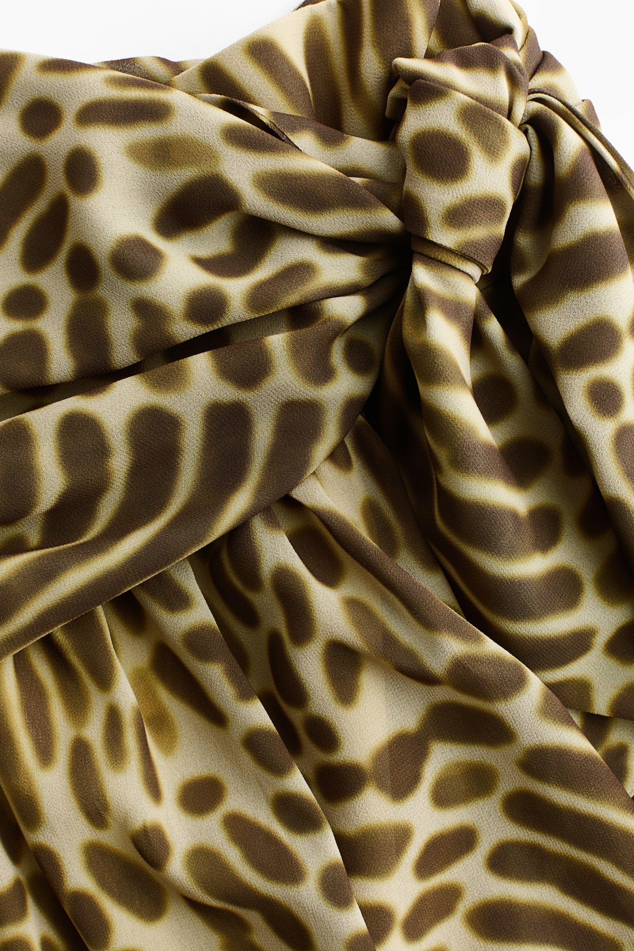 Tie-Detail Flared Skirt