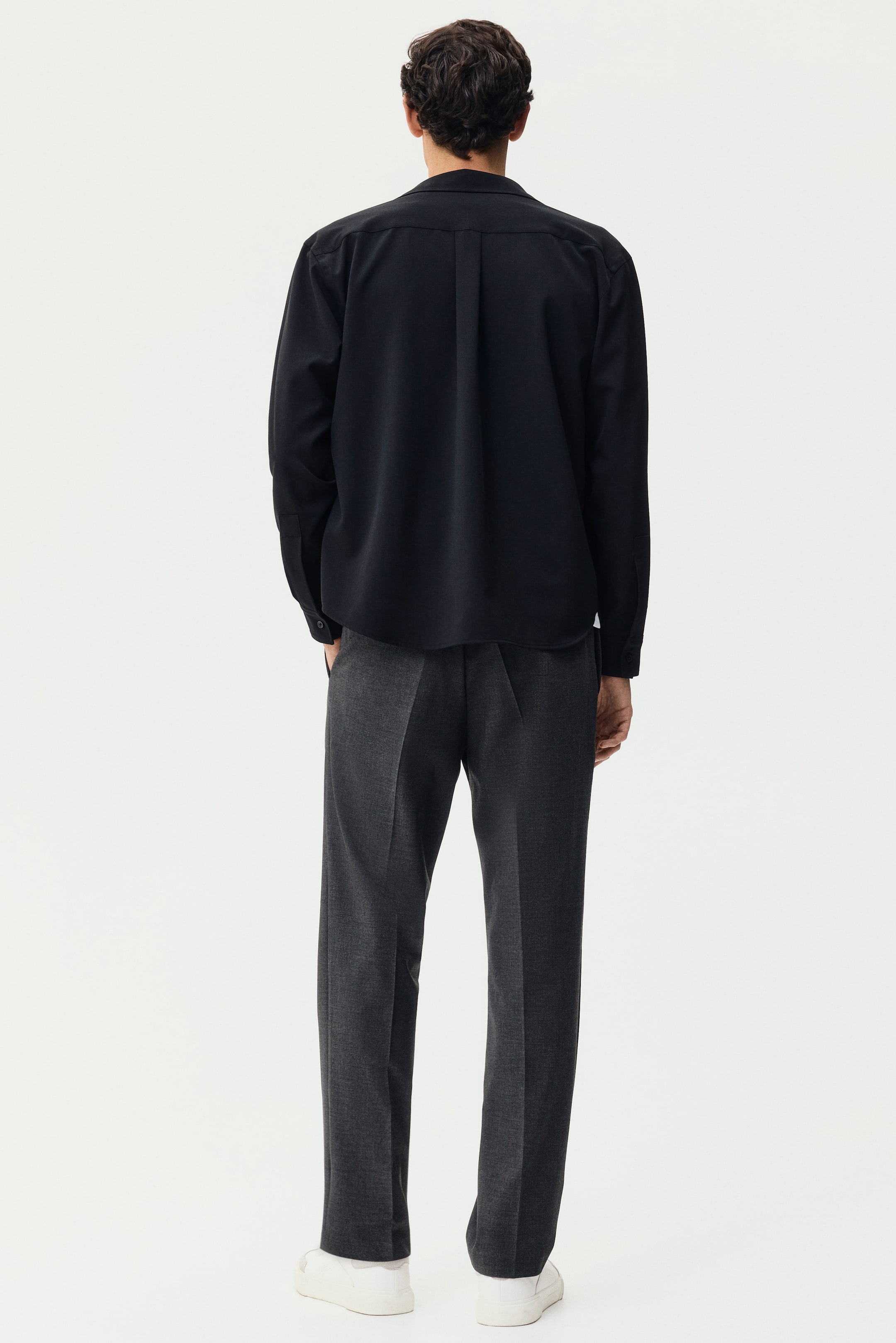 View larger image: Slim-Fit Dressy Joggers - Dark gray - Men | H&M CA 4