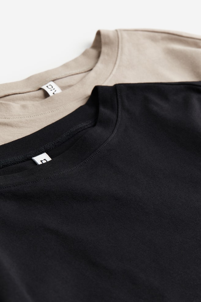 T-shirt corte 2 pezzi - Greige chiaro/nero/Nero/bianco/Bianco/Grigio chiaro mélange/bianco/dc/dc/dc - 2