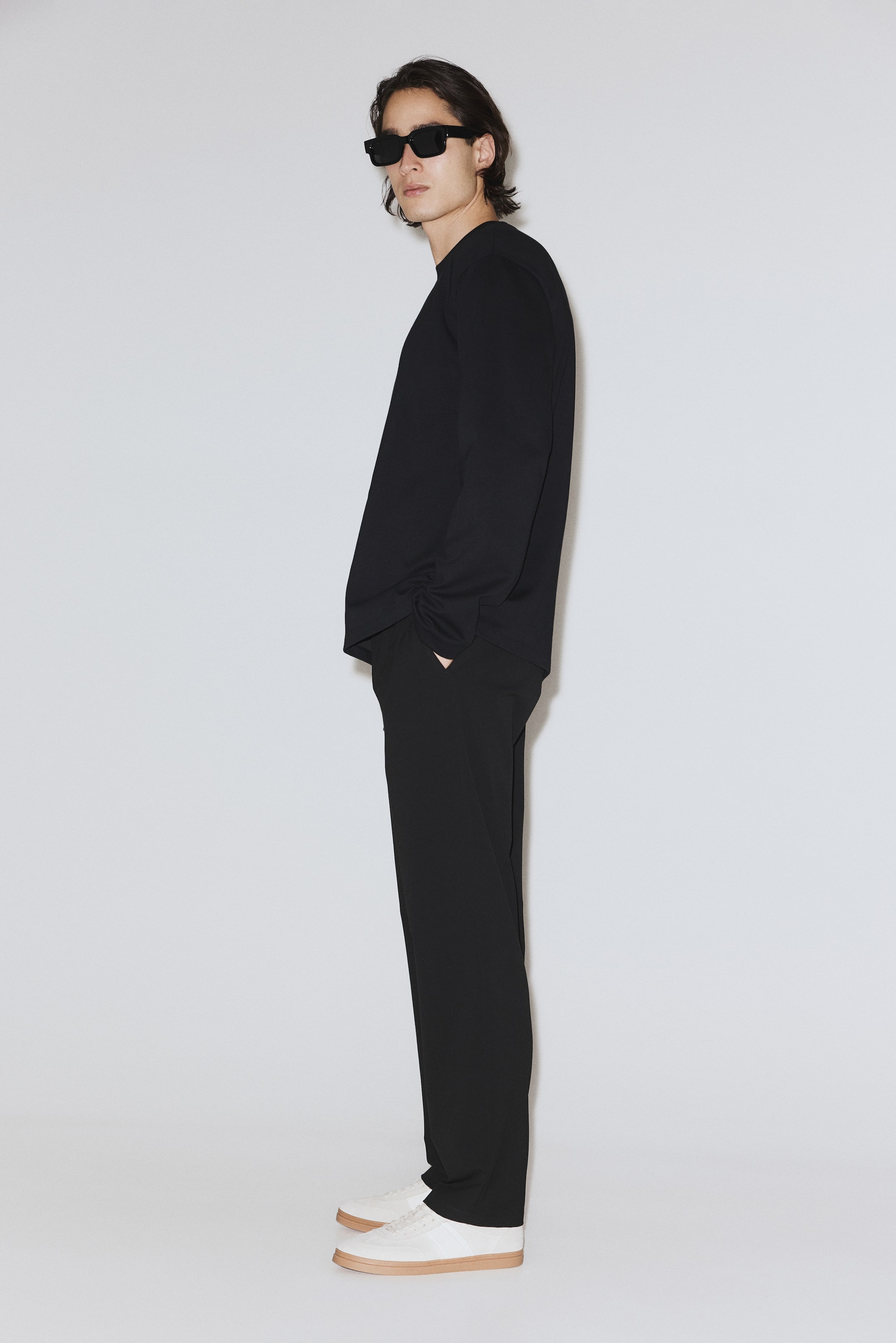 Мужские брюки H&M Four-Way Stretch Regular-Fit Pull-On Pants — фото 6
