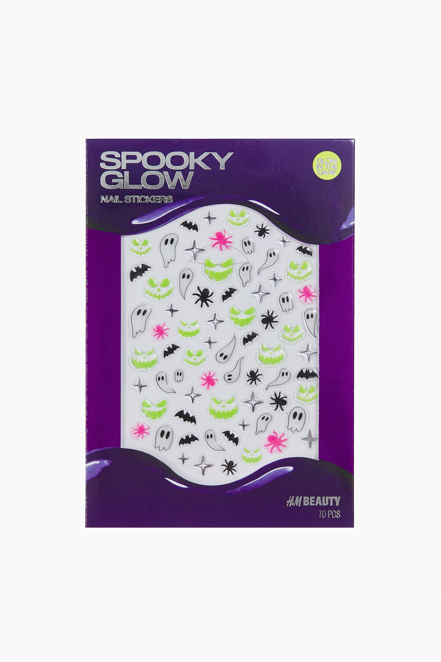 Spooky 3D Nail Stickers - Halloween/green/pink
