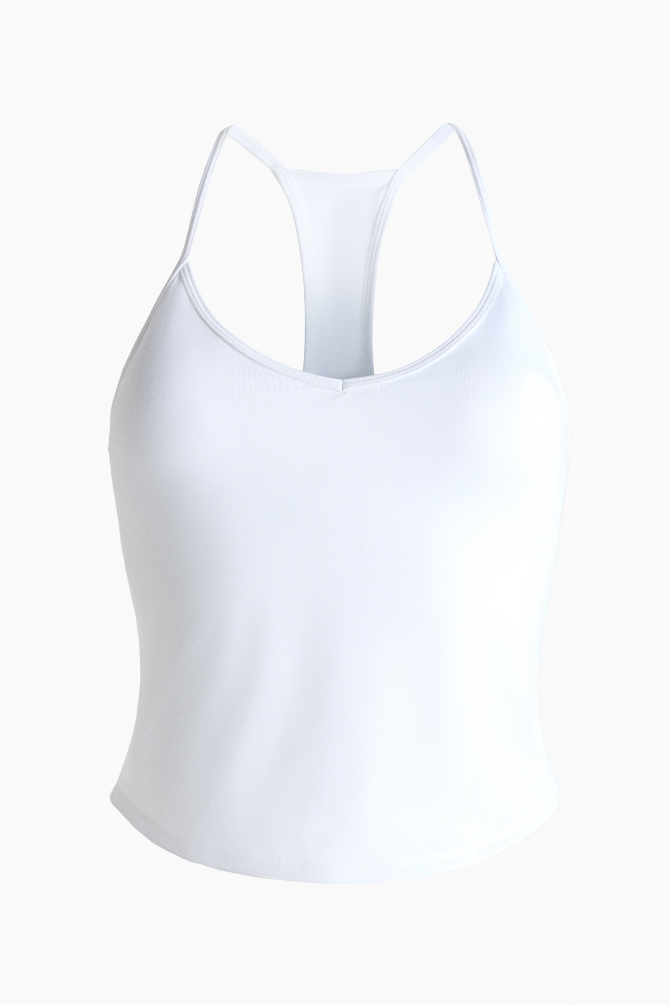 Integral-bra sports vest top with SculptMove™ - White/Black