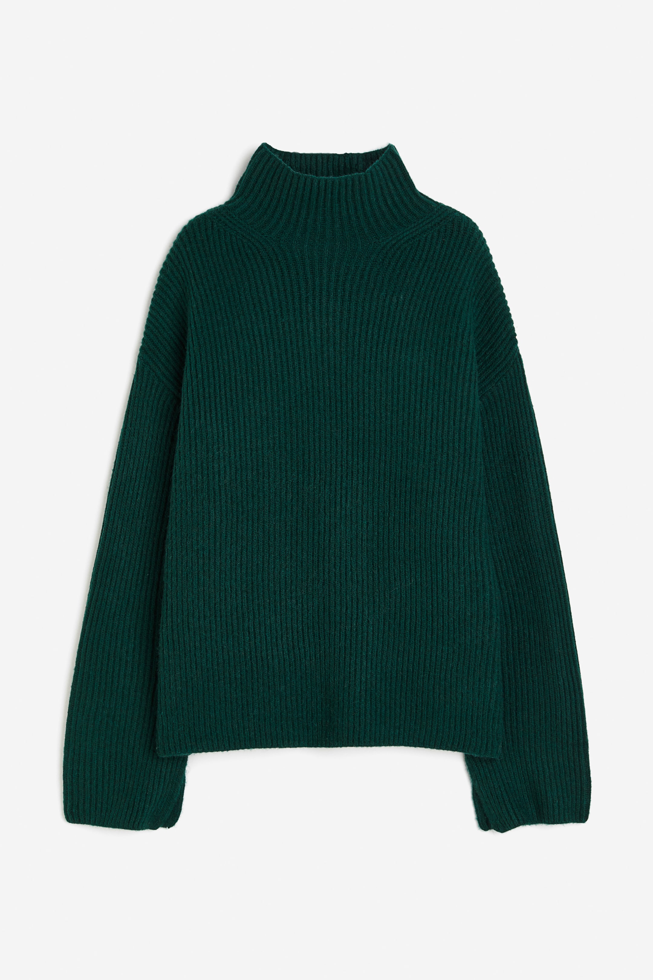 Rib-knit Mock Turtleneck Sweater