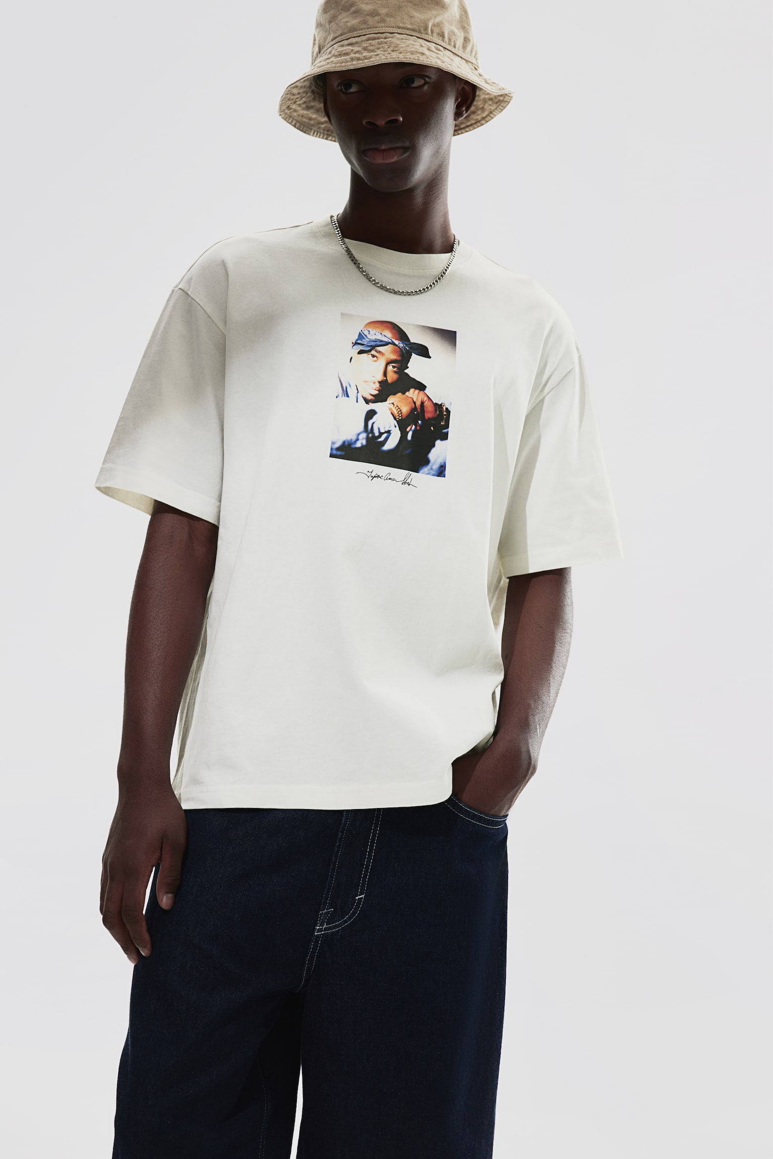 ルーズフィット プリントTシャツ - ホワイト／2Pac/ブラック／2Pac/ブラック／パルプ・フィクション/ホワイト／パルプ・フィクション - 6