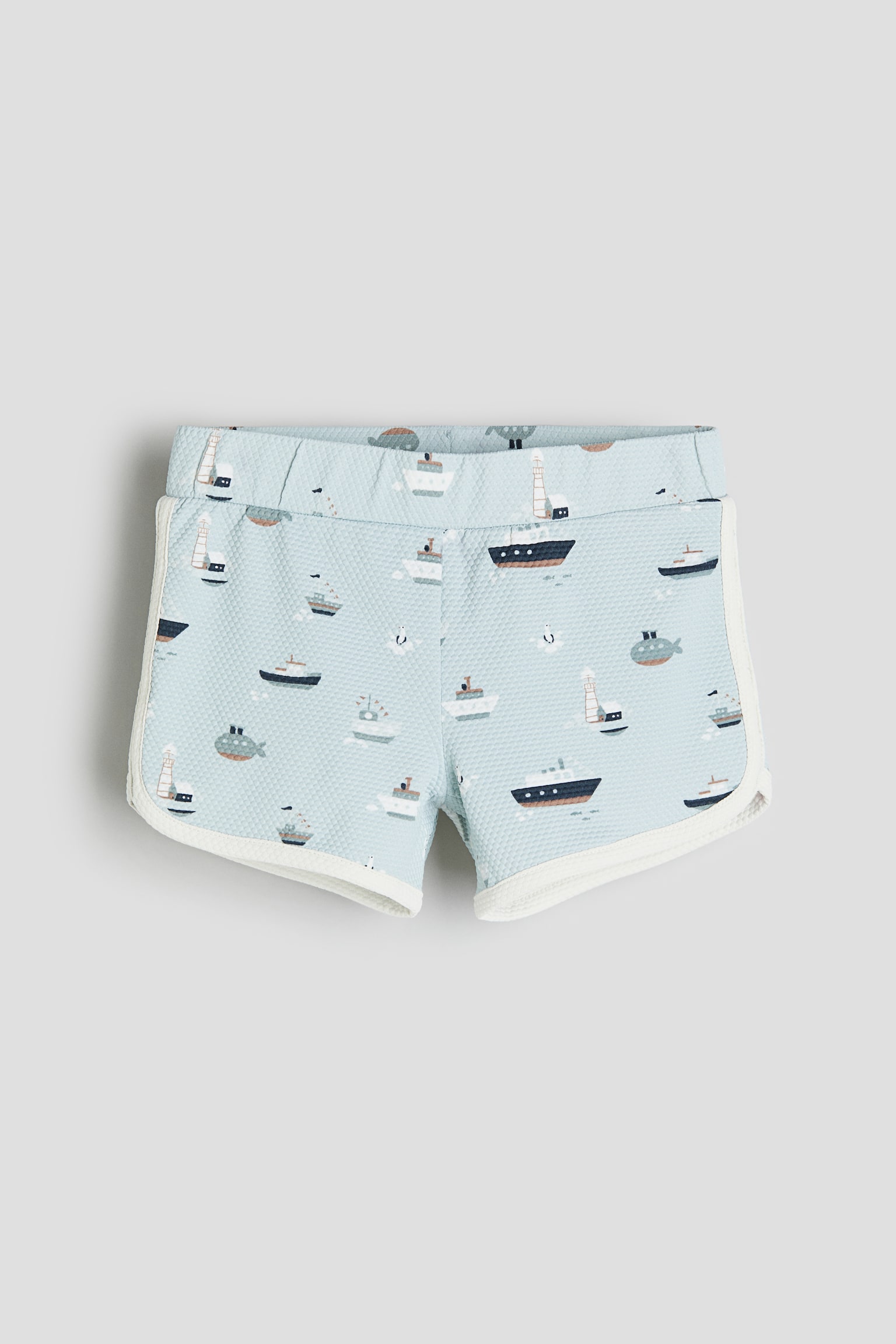 Swim Shorts - Light dusty turquoise/Boats - 1