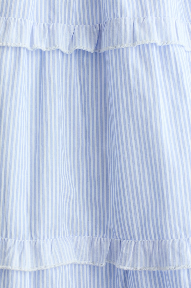 Tiered Cotton Dress - Light blue/striped/Light pink/floral/White/floral/White - 2