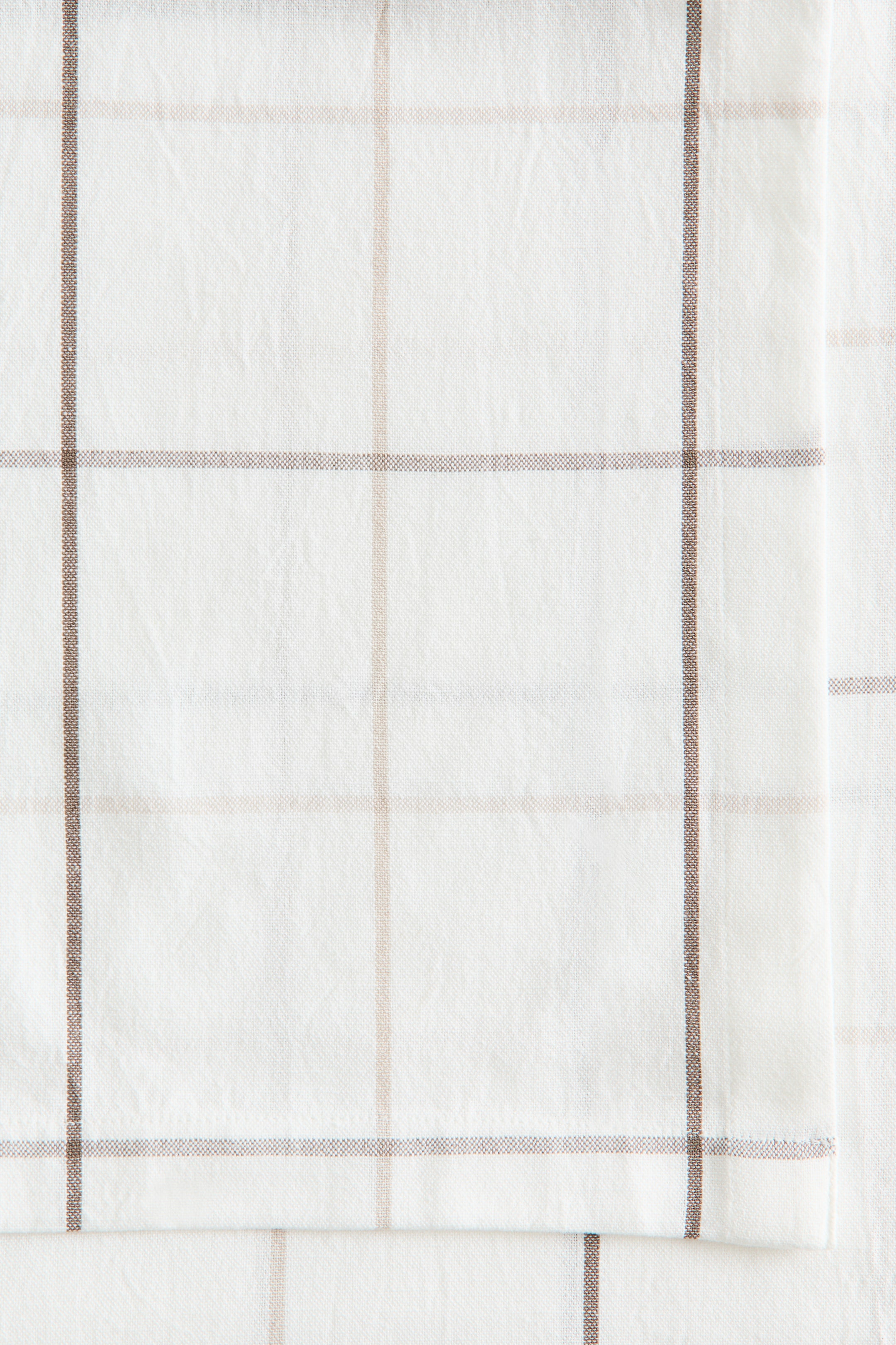 Patterned Linen-Blend Tablecloth