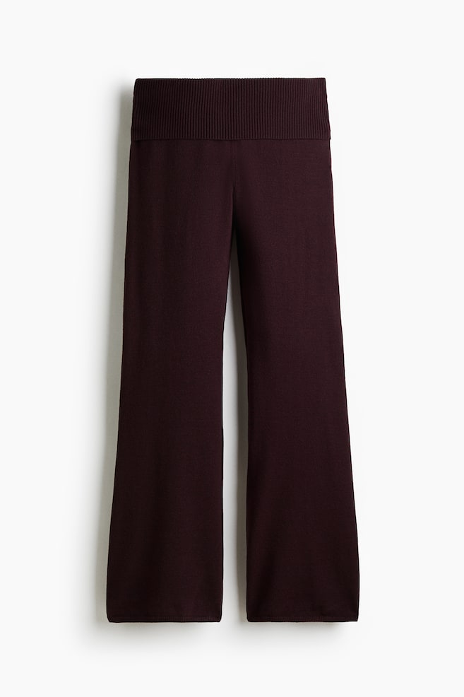 Knitted yoga pants - Burgundy/Light blue/Dark brown/Navy blue - 1
