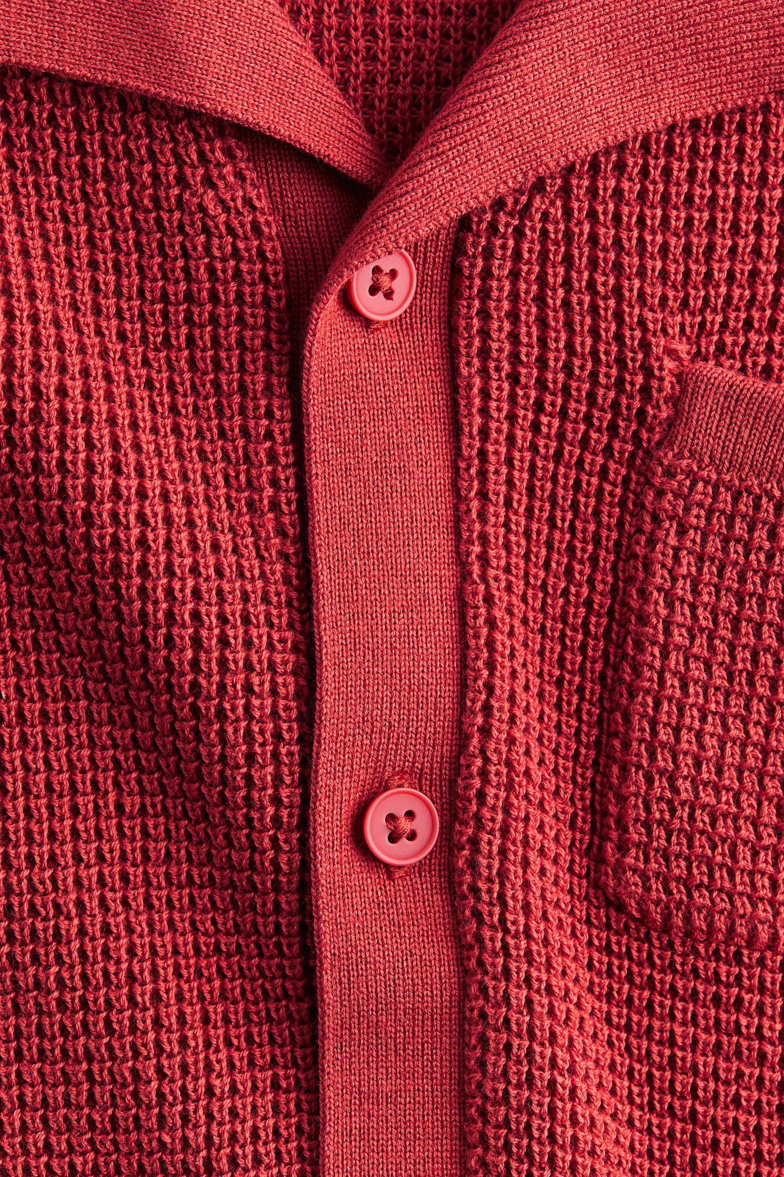 Knitted resort shirt - Red/Blue - 2