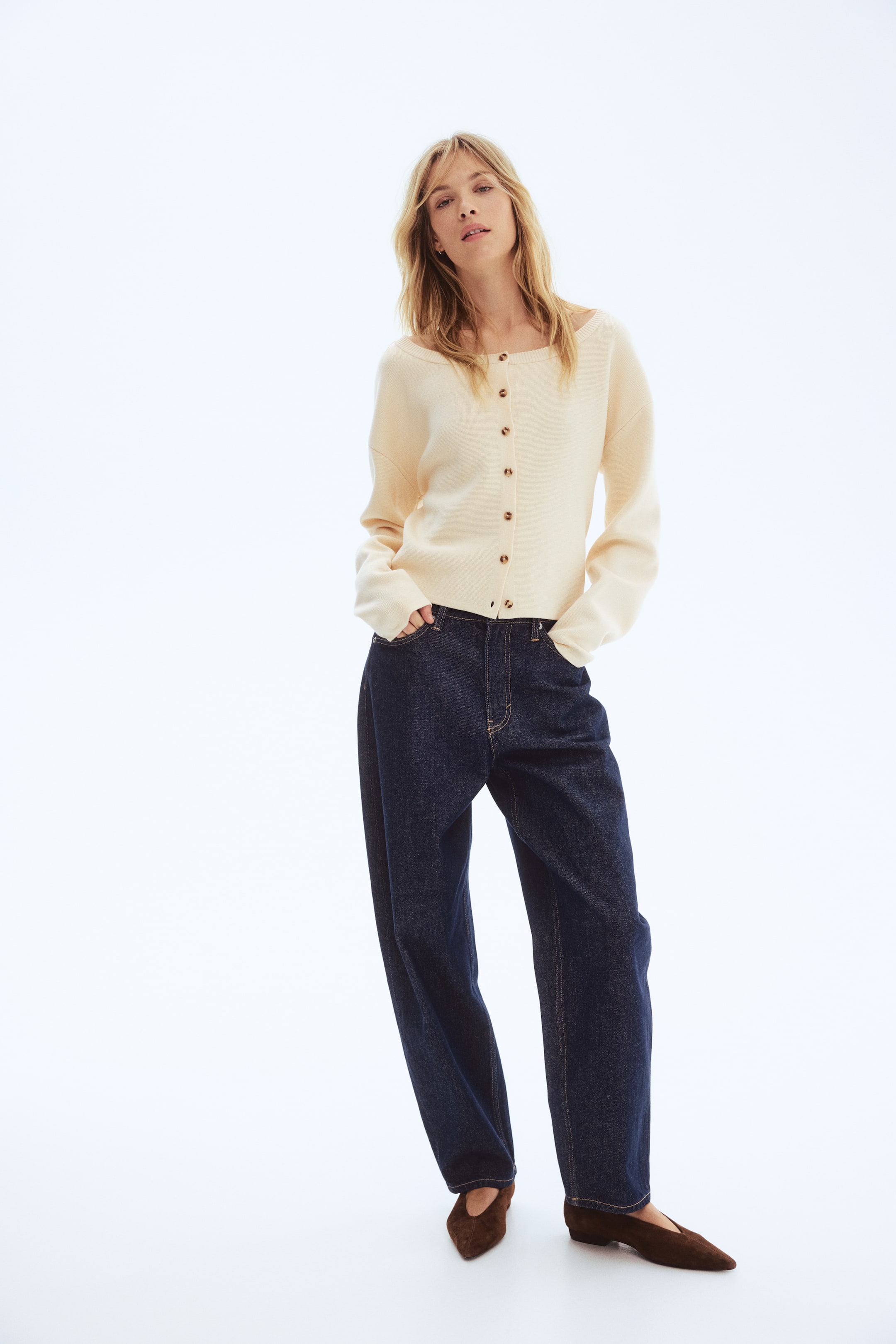 Off-the-Shoulder Cardigan