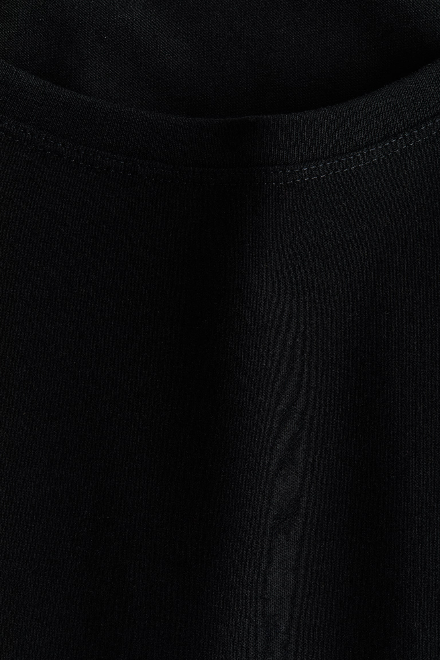 Dopasowany top bawełniany - Czarny/Biały/Szary melanż - 5