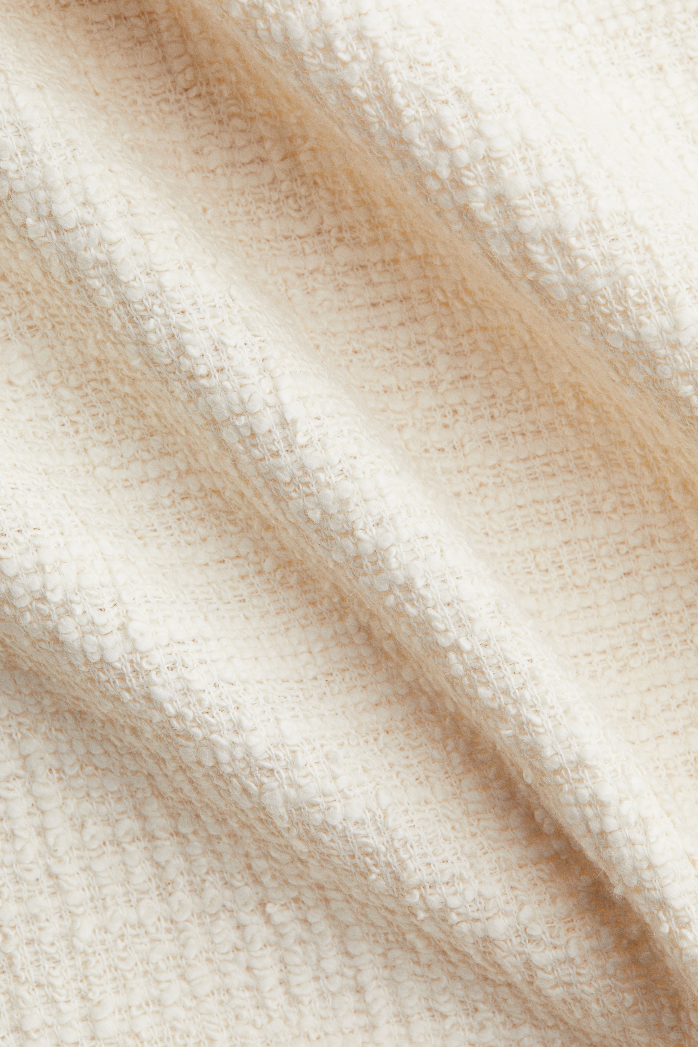 Fringed bouclé skirt