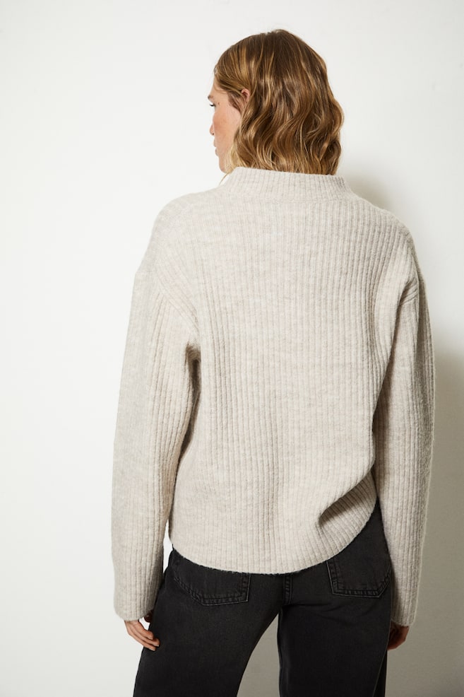 Rib-knit jumper - Light beige marl/Light grey marl/Cream/Striped/Light beige/Striped/dc/dc/dc/dc - 6